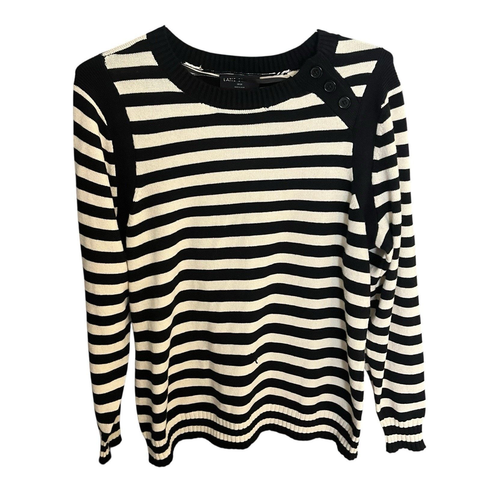 Other Lane Bryant women's 18/20 knit long sleeve striped sweater Size XXL / US 16-18 / IT 52-54 - 1 Thumbnail