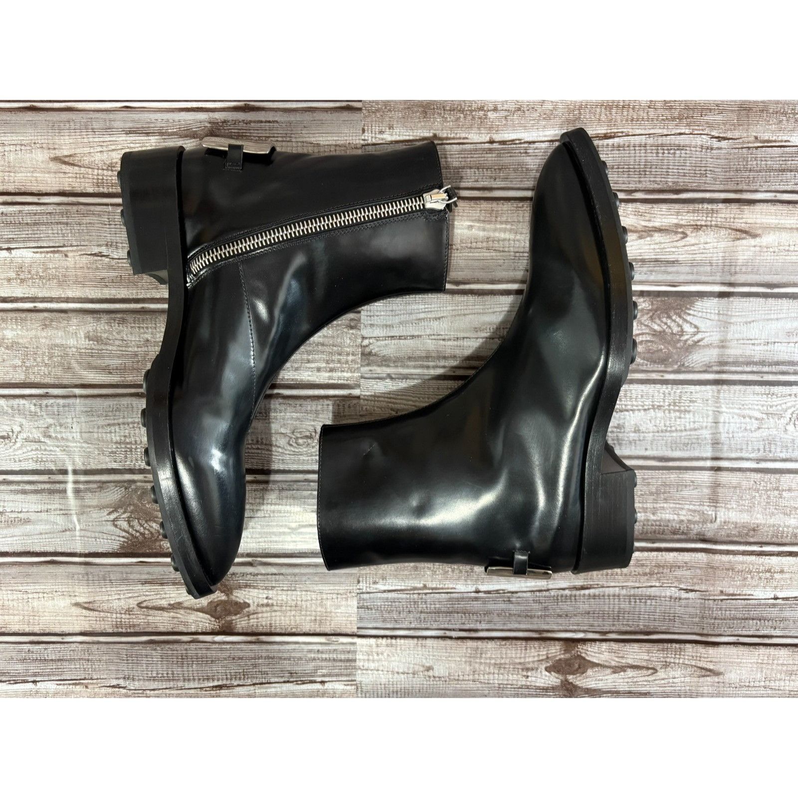 Jil Sander Jil Sander Logo plaque Spazzolato Leather ankle boots sz 39 Size US 6.5 / EU 39-40 - 5 Thumbnail