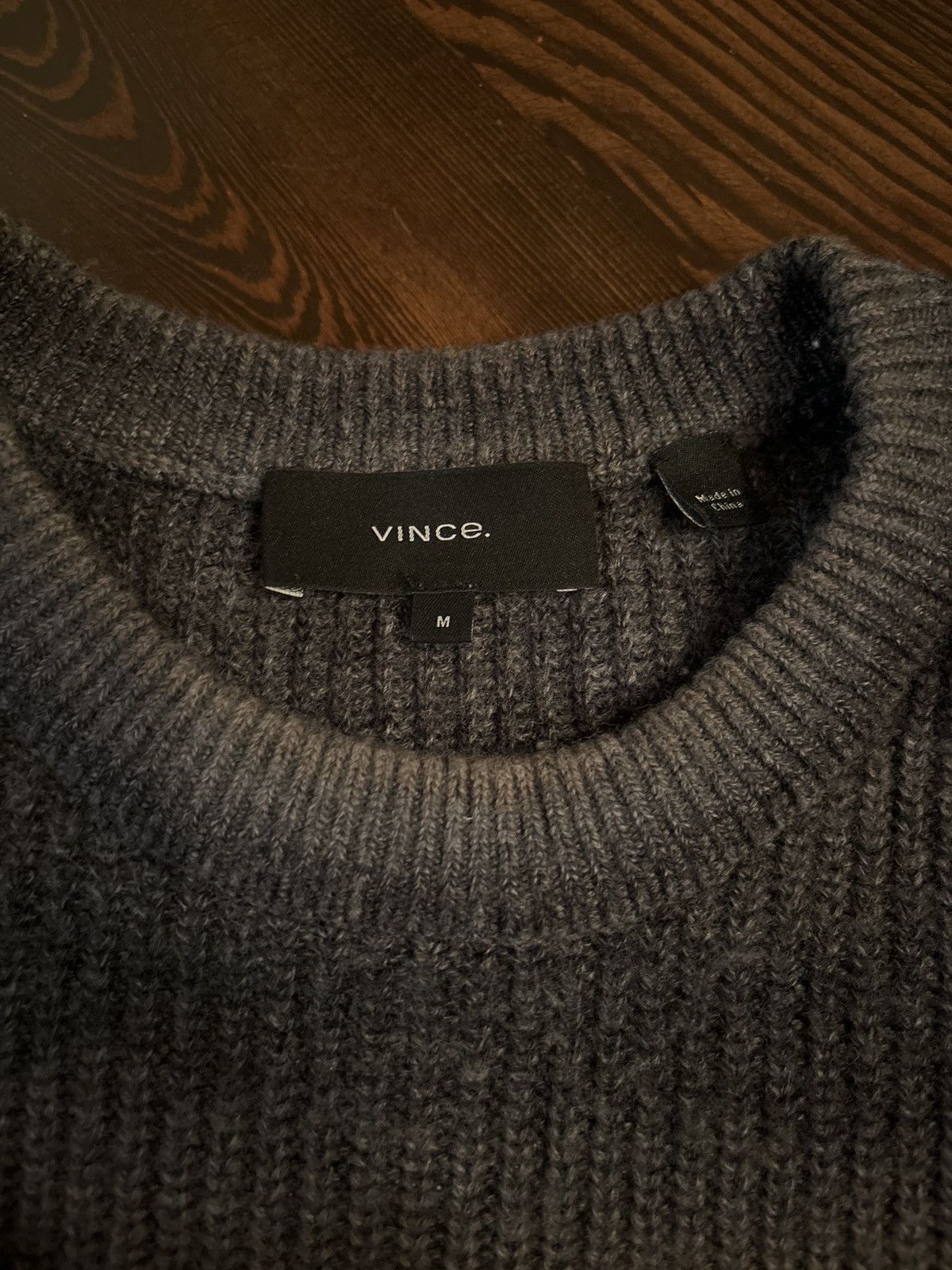 Vince Grey Striped Cashmere Blend Sweater Size US M / EU 48-50 / 2 - 3 Thumbnail