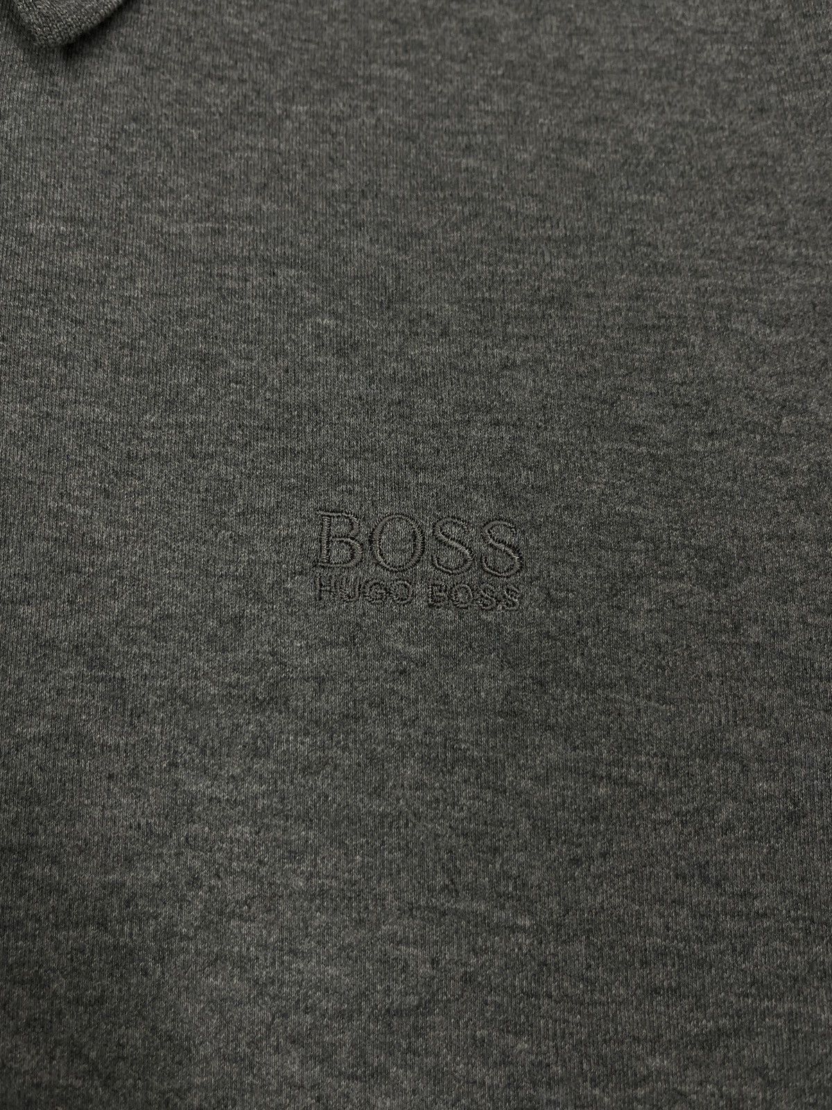 Hugo Boss Mens Hugo Boss Polo Longsleeve Rugby Grey Size S Size US S / EU 44-46 / 1 - 5 Thumbnail