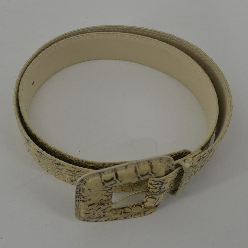 Vintage Ritz Accessory Lady Genuine Snake Skin M/L Wide Belt Preppy Size ONE SIZE - 3 Thumbnail