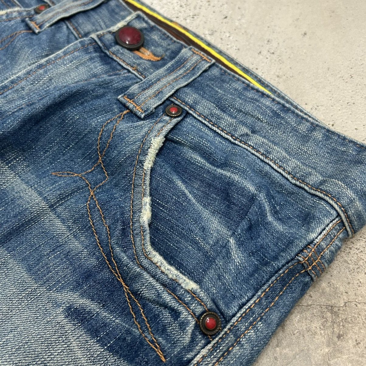 Edwin Vintage Edwin 503 Flare Blue Way Washed Light Blue Jean Size US 30 / EU 46 - 7 Thumbnail