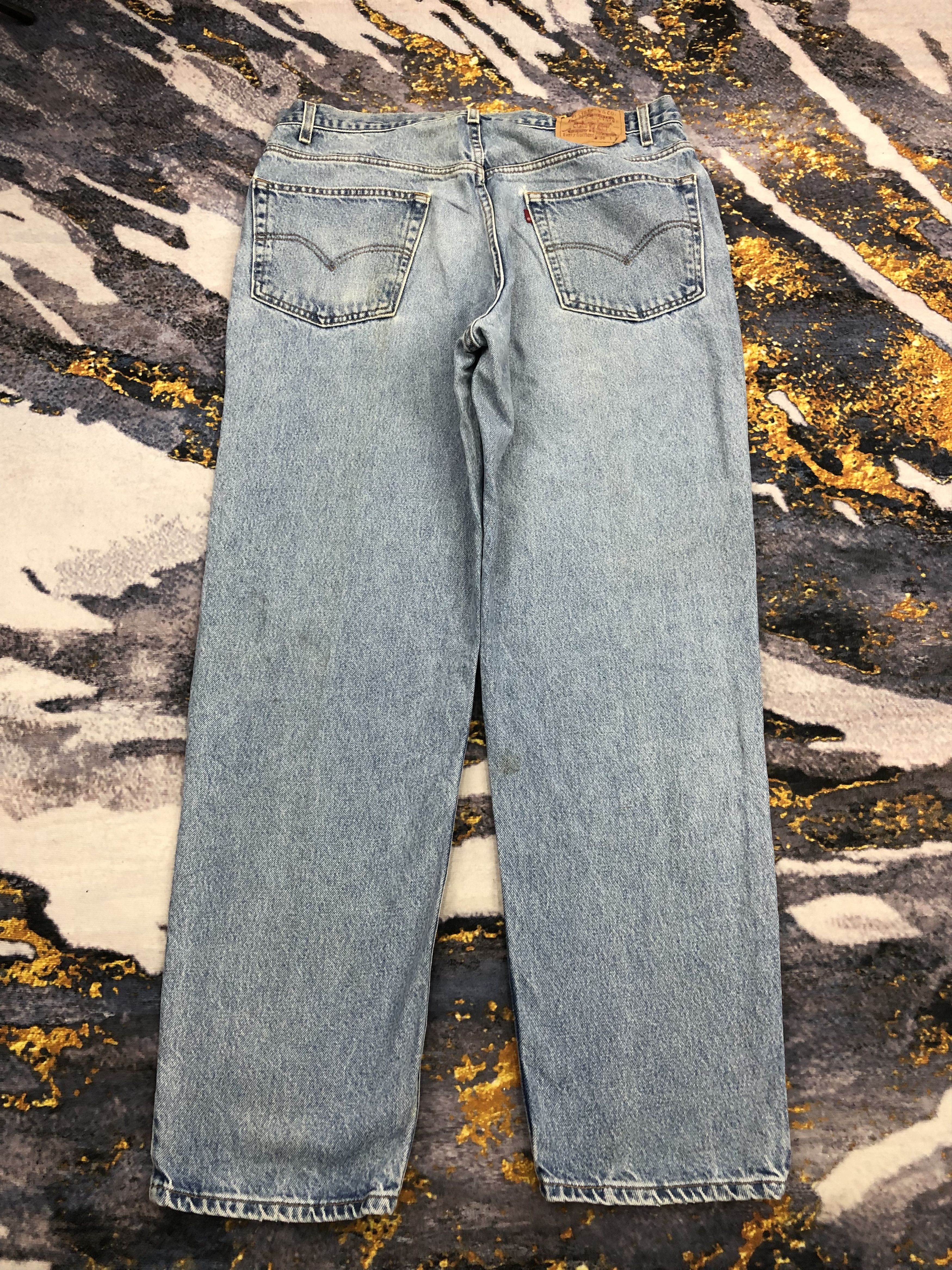 Levi's Vintage Levis 90s Faded Blue Jeans DPP0176 Size US 37 - 3 Thumbnail