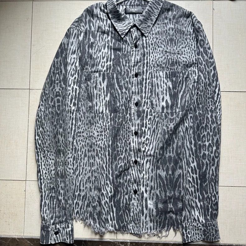 Amiri Amiri 17Leopard Panthera pardus pattern shirt Size US L / EU 52-54 / 3 - 1 Thumbnail