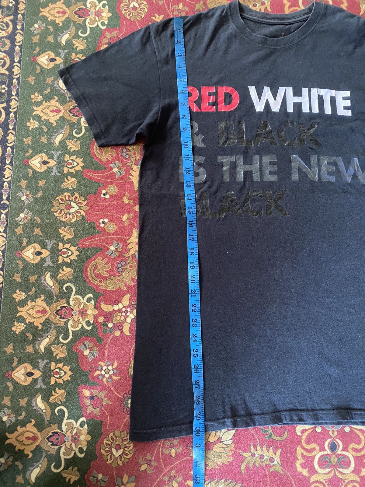 Jordan Brand Air Jordan RED WHITE & BLACK IS THE NEW BLACK Shirt Size US L / EU 52-54 / 3 - 10 Thumbnail
