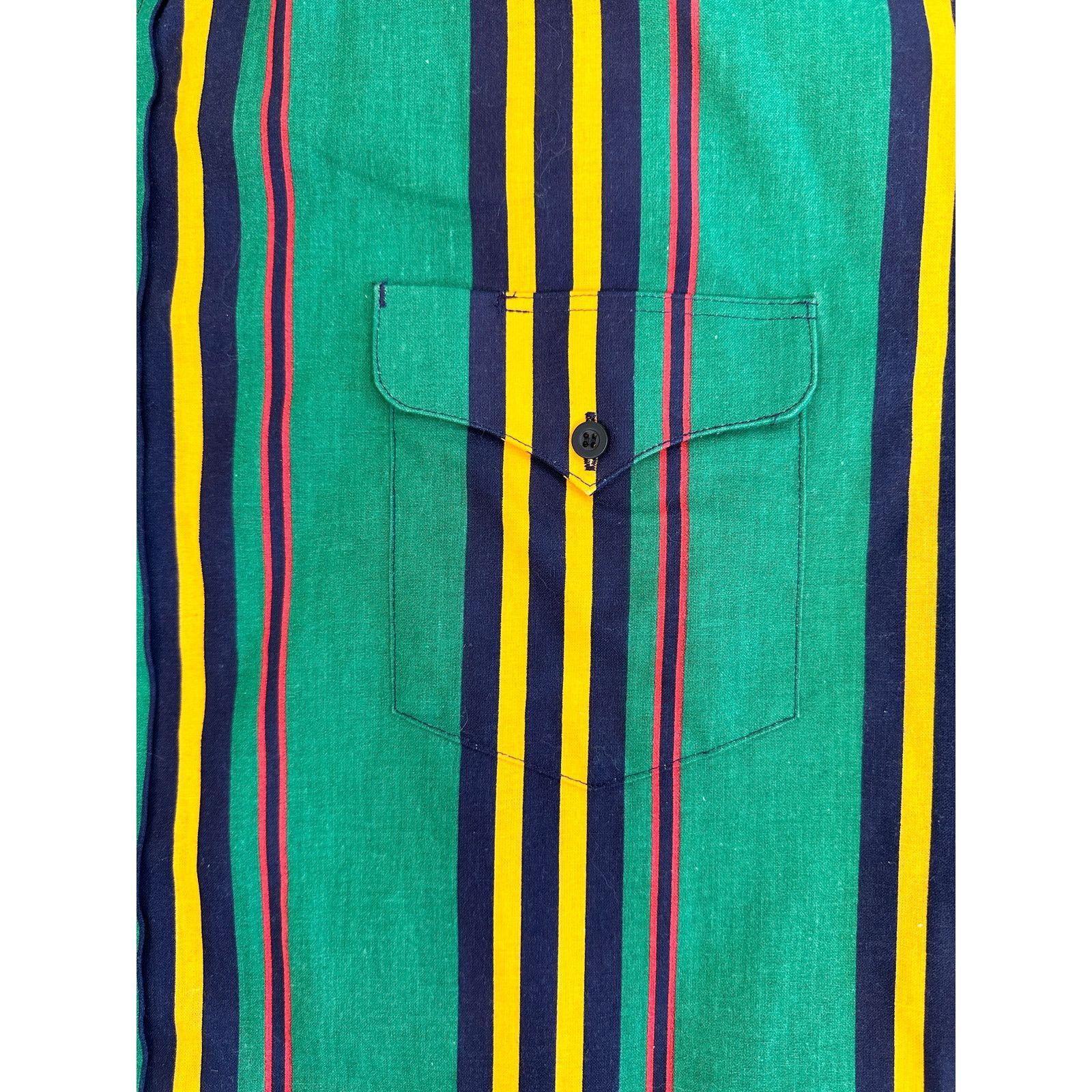 Vintage Vintage Cotton Western Stripe Shirt 18 XLT Size US XXL / EU 58 / 5 - 5 Thumbnail