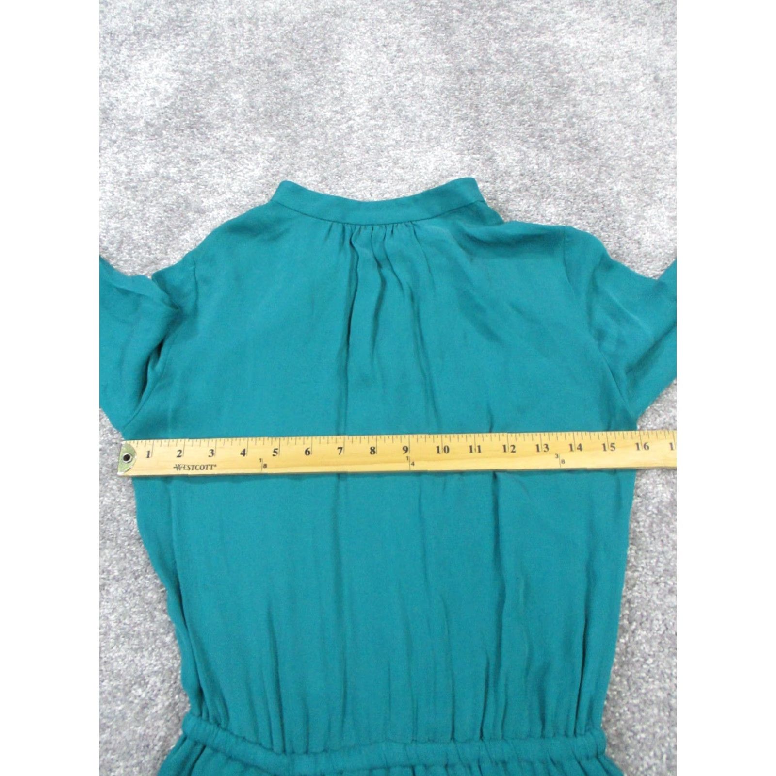 Vintage VINTAGE Babaton Green Silk Dress Womens 2XS Knee Length Sheath Business Casual Party Size XXS / US 00 / IT 34 - 7 Thumbnail