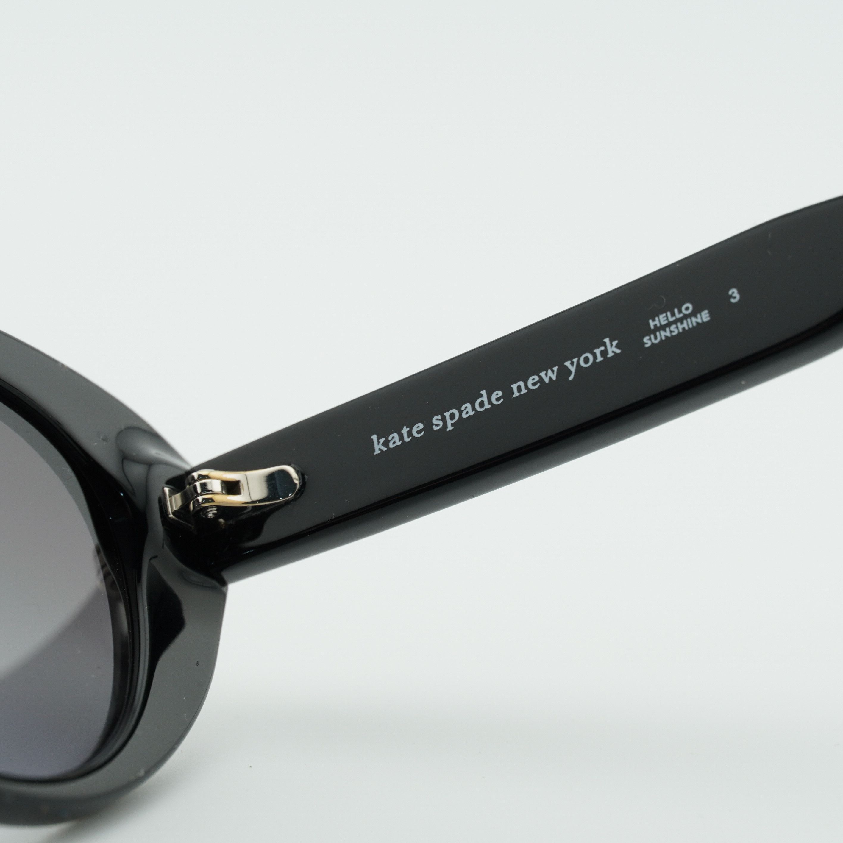 Kate Spade Kate Spade CRYSTAL/S 0807 9O Sunglasses Black Cat Eye Frame Size ONE SIZE - 3 Thumbnail