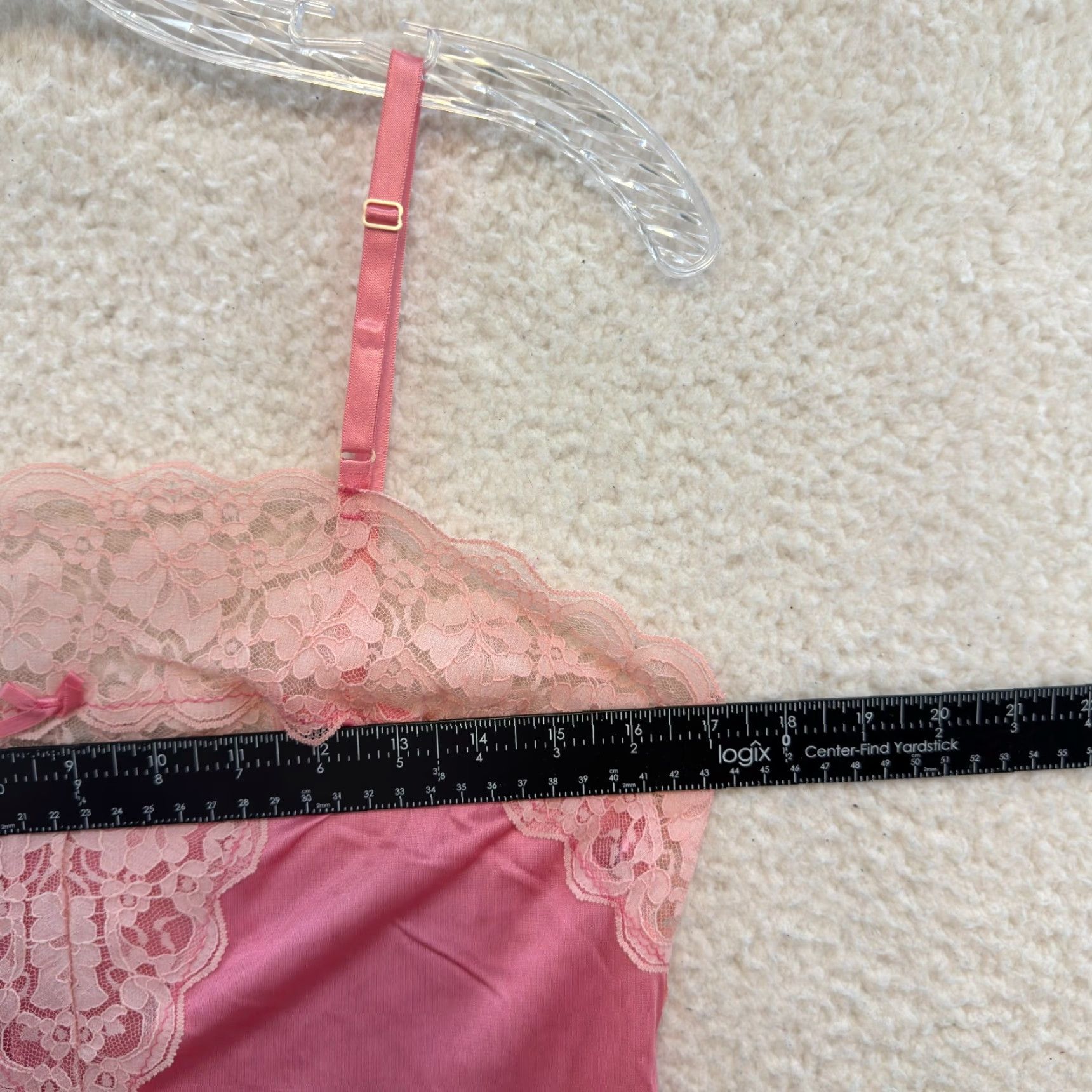 Vintage VINTAGE Slip Dress Pink Lace USA Chemise Negligee Lingerie S Size S / US 4 / IT 40 - 4 Thumbnail