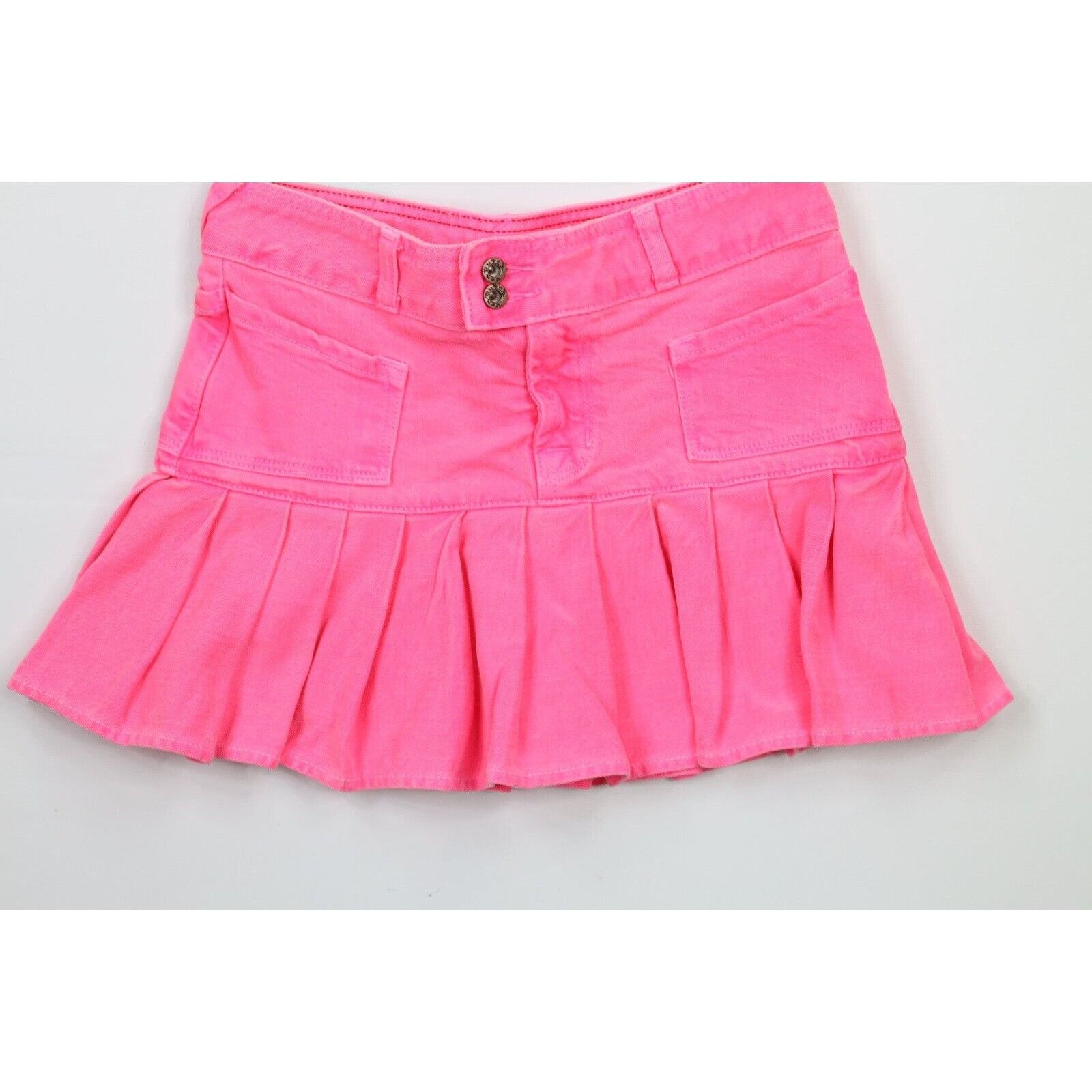 Vintage × Von Dutch Vintage Y2K Von Dutch Distressed Barbie Denim Jean Skirt Size 26" / US 2 / IT 38 - 3 Thumbnail