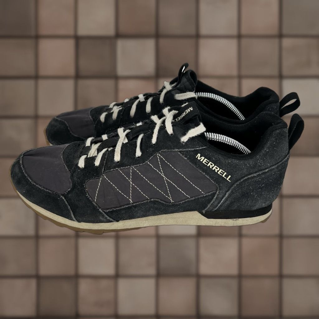 Merrell Merrell Alpine Retro Sneakers Mens Size 10 Navy Blue Leather Nylon Breathable Cushioned Comfort Low Top Rubber Outsole Hiking Walking Men Shoes Size US 10 / EU 43 - 1 Thumbnail