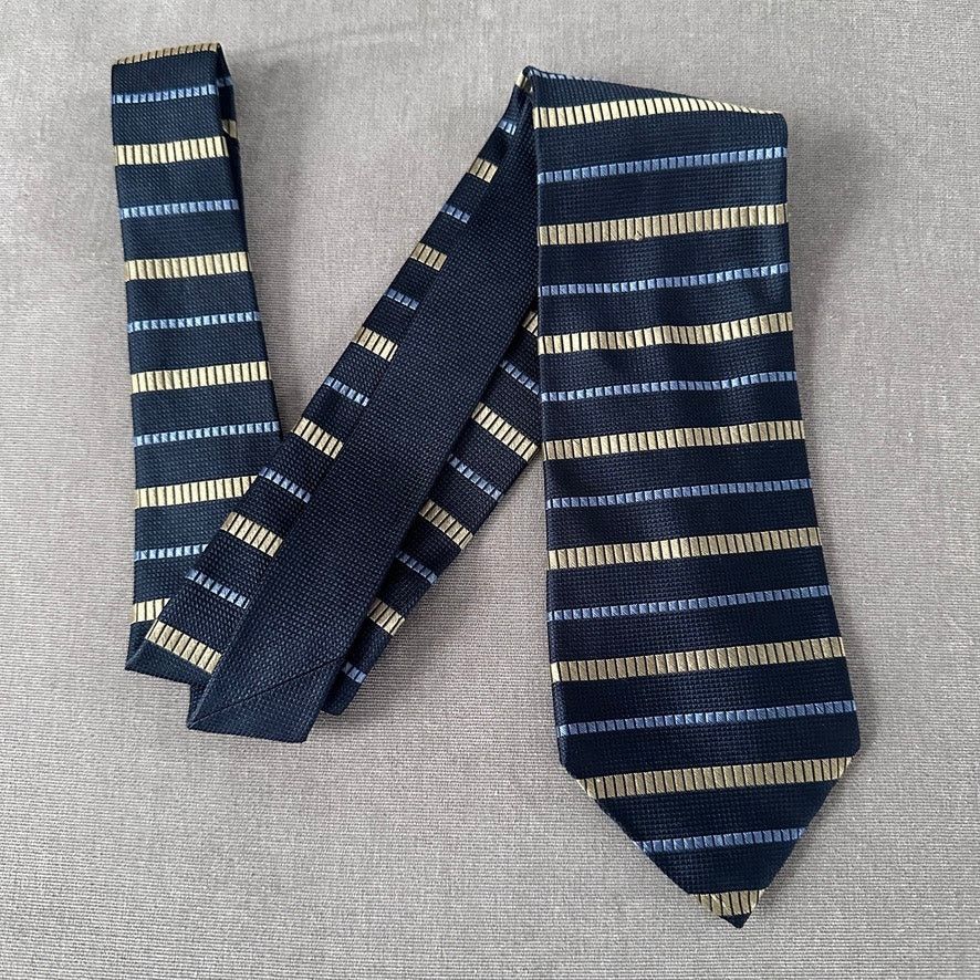 Tommy Hilfiger Tommy Hilfiger navy horizontal stripe silk tie Size ONE SIZE - 1 Thumbnail