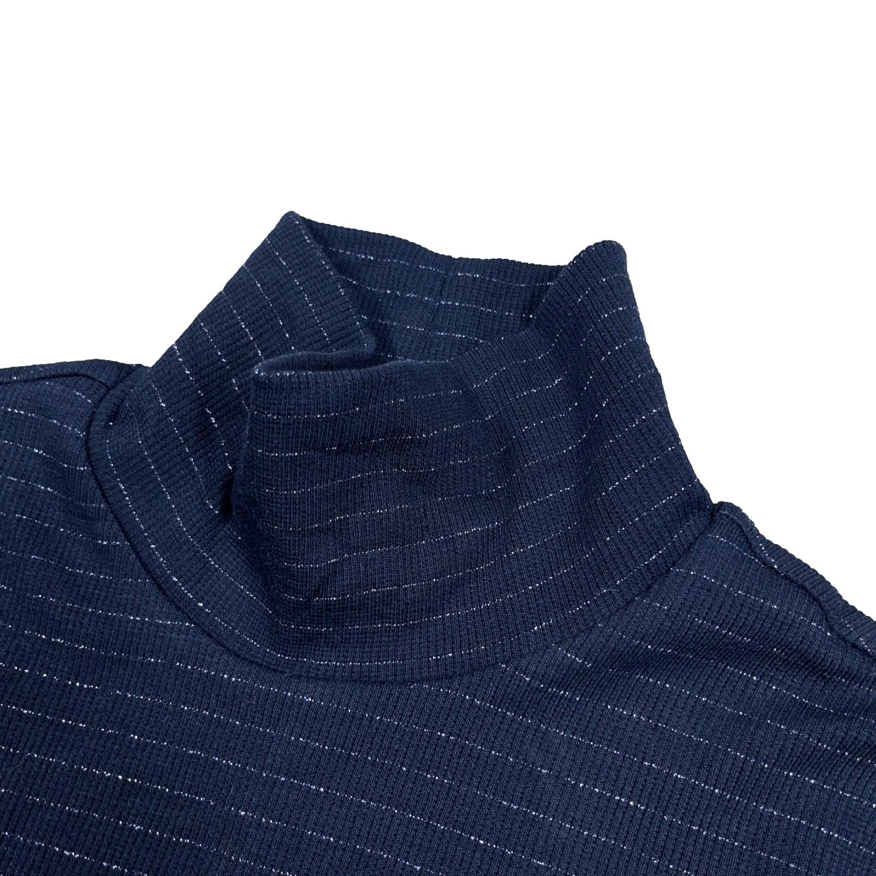 Marine Layer Marine Layer Lexi Rib Turtleneck Midi Dress in Navy Lurex Stripe Women Small Size S / US 4 / IT 40 - 4 Thumbnail