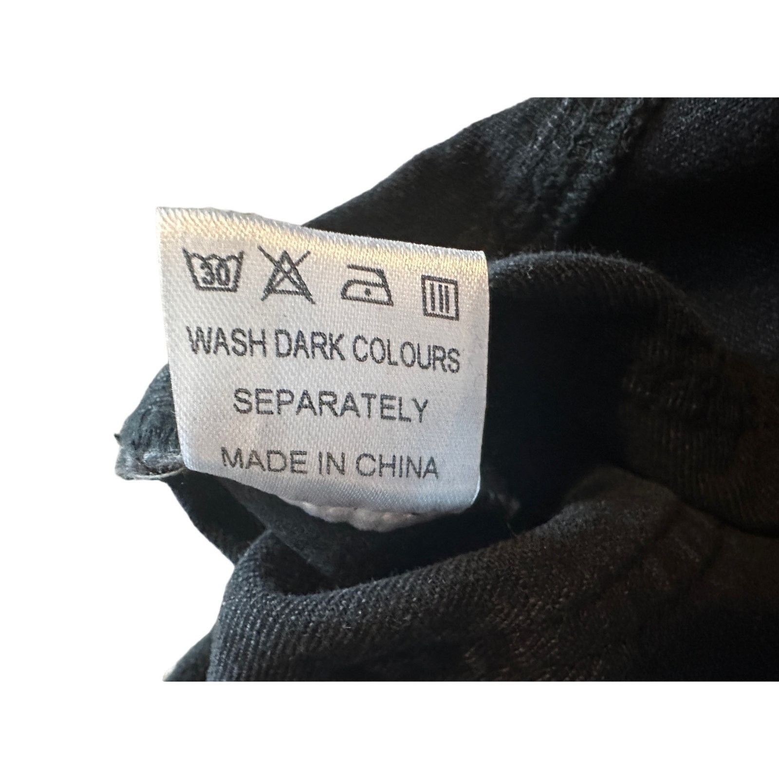 Other Black Gray Ombre Multi Pocket Wide Leg Cargo Denim Jeans Size 33" - 7 Thumbnail