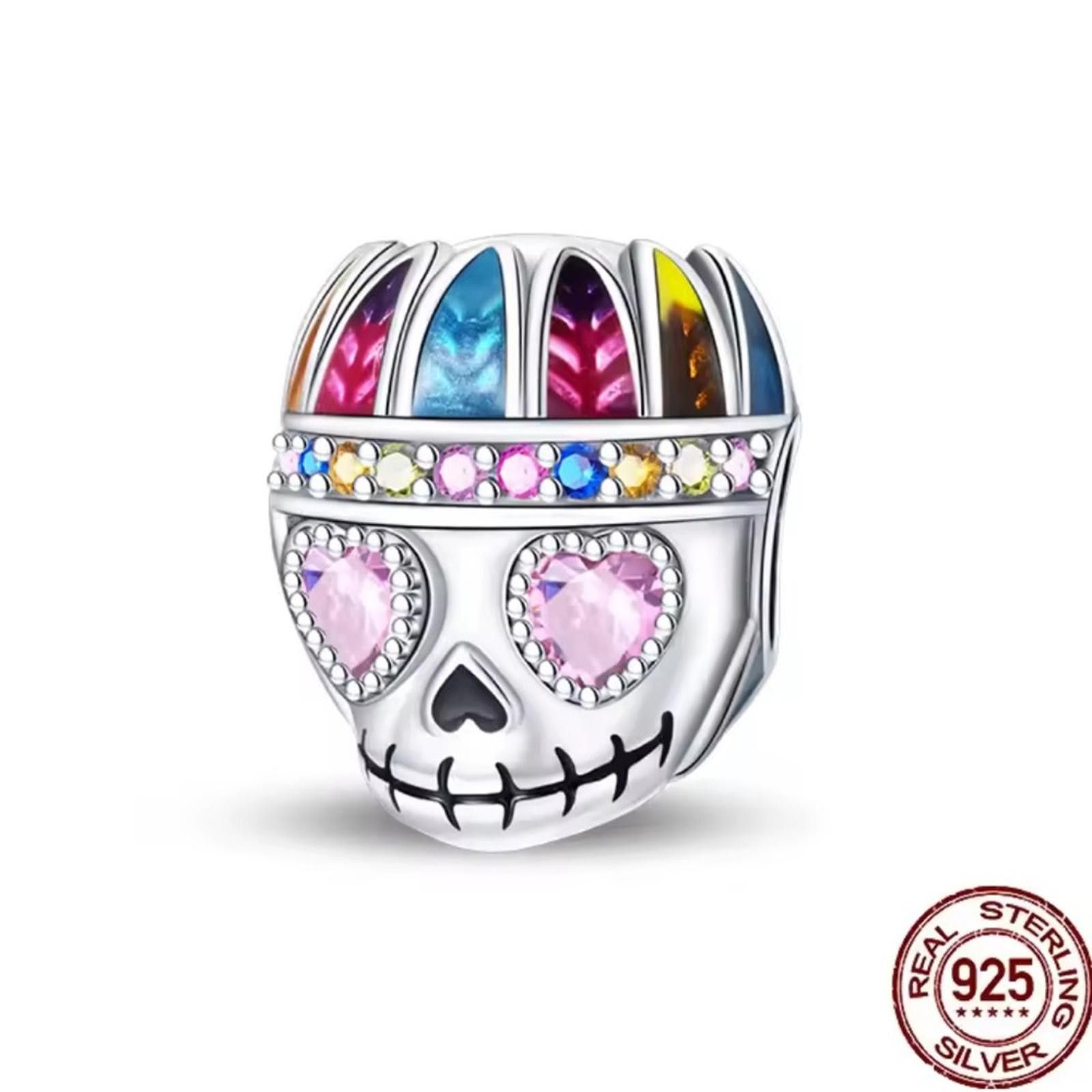 Other NWOT Halloween Gemstones Skull Charm Sterling Silver 925 Size ONE SIZE - 1 Thumbnail