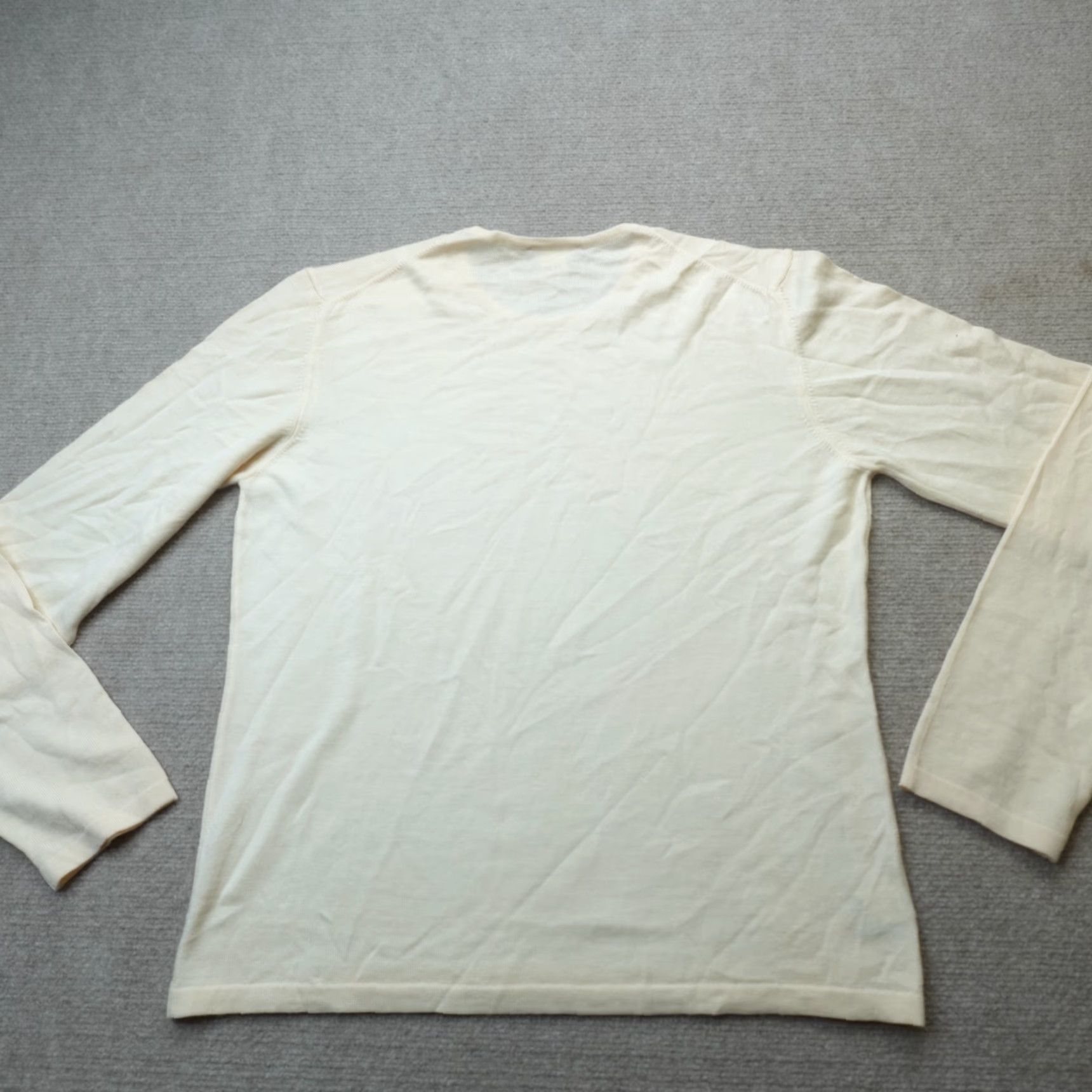 Henri Bendel Henri Bendel Womens Sweater Large Beige Extrafine Merino Made in Italy Pullover Crew Neck Long Sleeve Size XL / US 12-14 / IT 48-50 - 4 Thumbnail