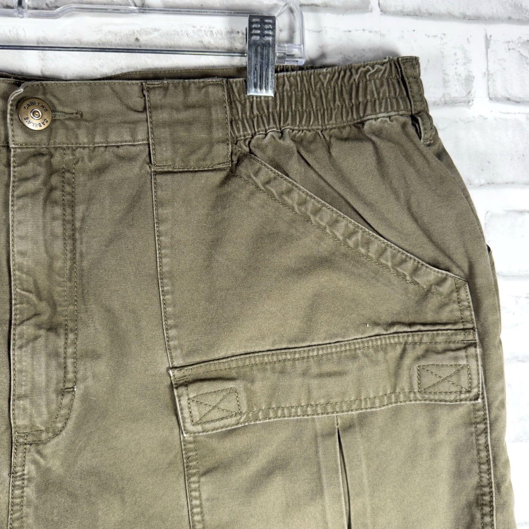 Vintage Cabela's 6-pocket 100% Cotton Green Hiking Cargo Shorts Mens Size 42 Size US 42 / EU 58 - 3 Thumbnail