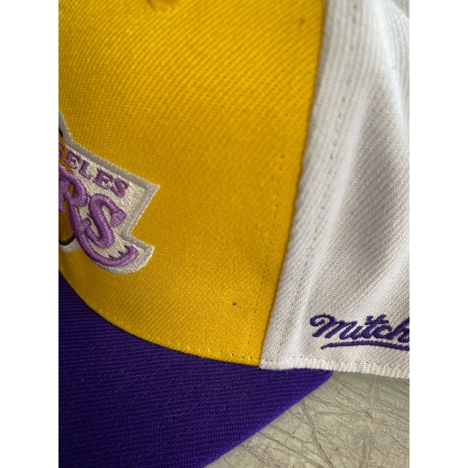 Mitchell & Ness LA Lakers Mitchell & Ness Fitted Hat Size 7 1/2 Size ONE SIZE - 5 Thumbnail