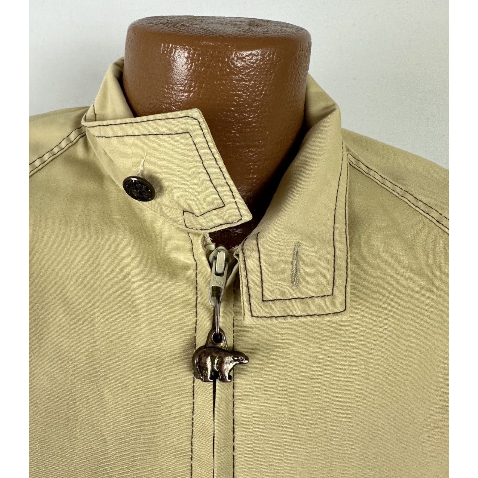 Etro VINTAGE Jack Nicklaus Gleneagles Jacket Men 40 M Beige Cotton Blend Zip Full Zip Pockets Casual Retro 80s 90s Hipster DR Monogrammed Mens Size US M / EU 48-50 / 2 - 6 Thumbnail