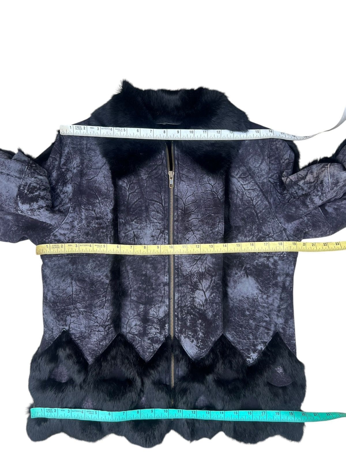 If Six Was Nine Unknown Japan Brand Patchwork Rabbit Leather Fur Jacket Size US S / EU 44-46 / 1 - 2 Thumbnail