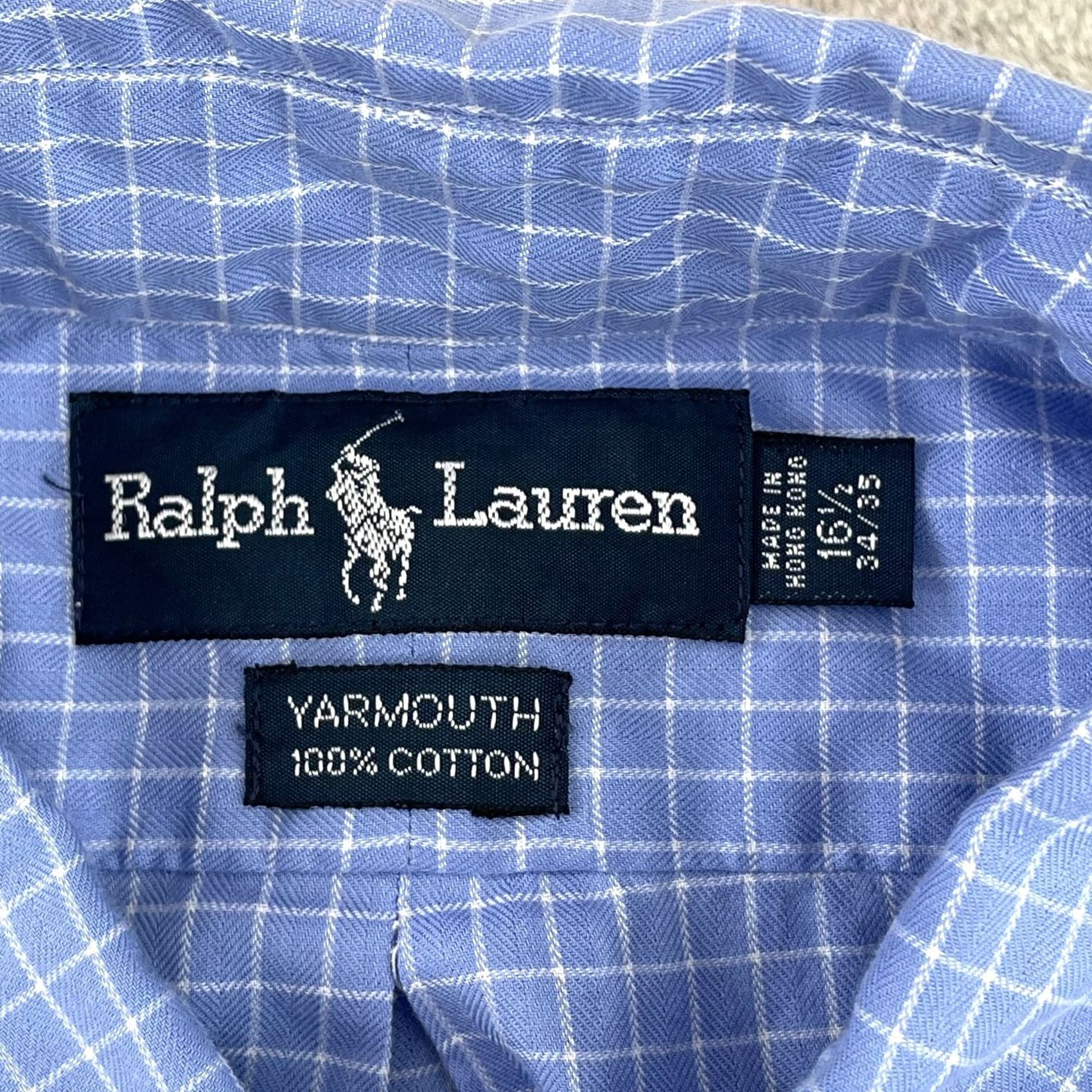 Polo Ralph Lauren Polo Ralph Lauren Shirt Men 16.5 34-35 Large Blue Check Yarmouth Preppy Pony Size US L / EU 52-54 / 3 - 2 Thumbnail