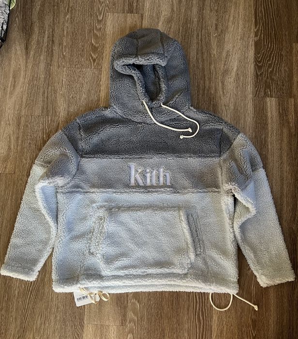 Kith Kith Sherpa Double Pocket Hoodie Pearl Blue L | Grailed