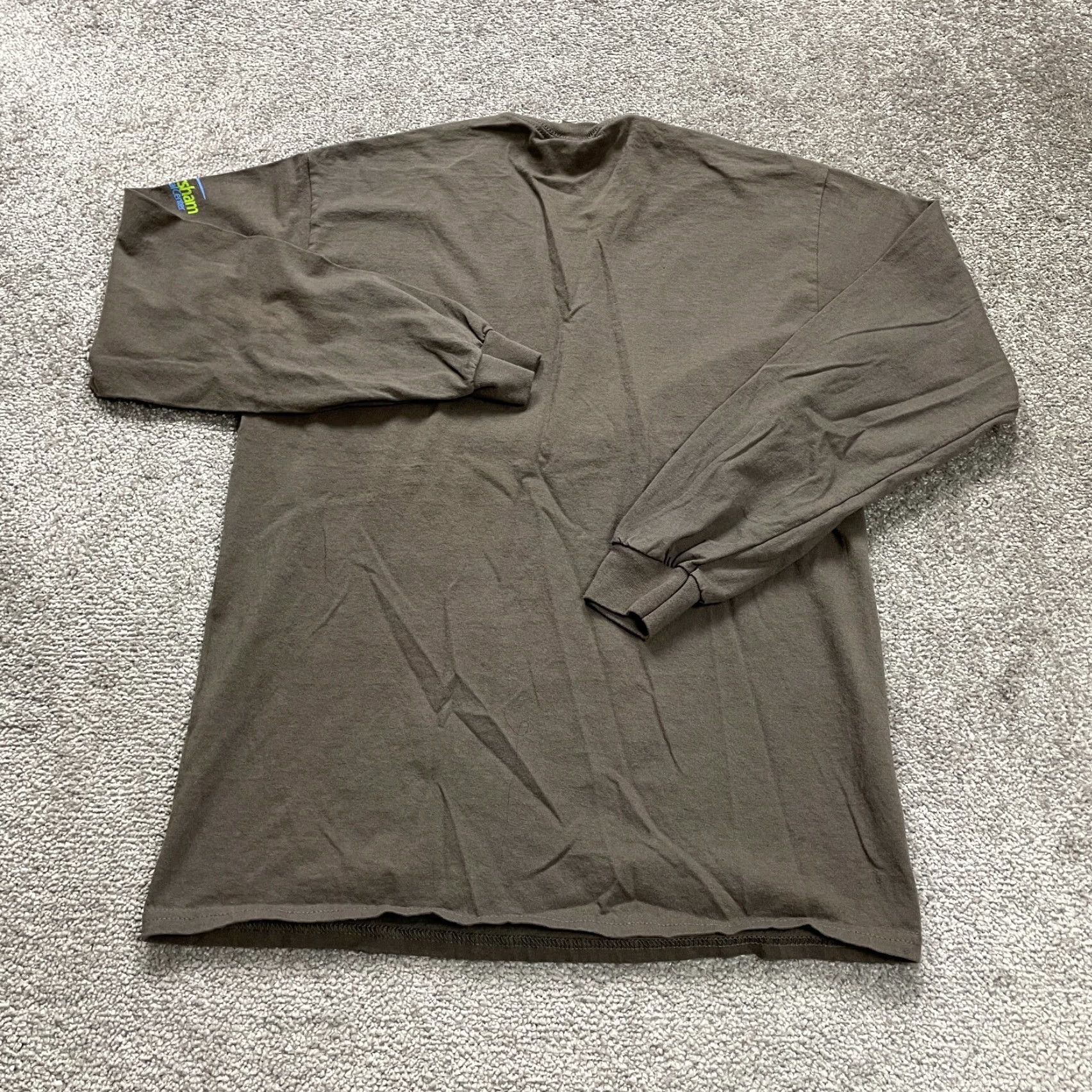 Gildan GILDAN Ultra Cotton Long Sleeve T-Shirt Unisex Medium Brown Graphic Classic Outdoor Size US M / EU 48-50 / 2 - 2 Thumbnail