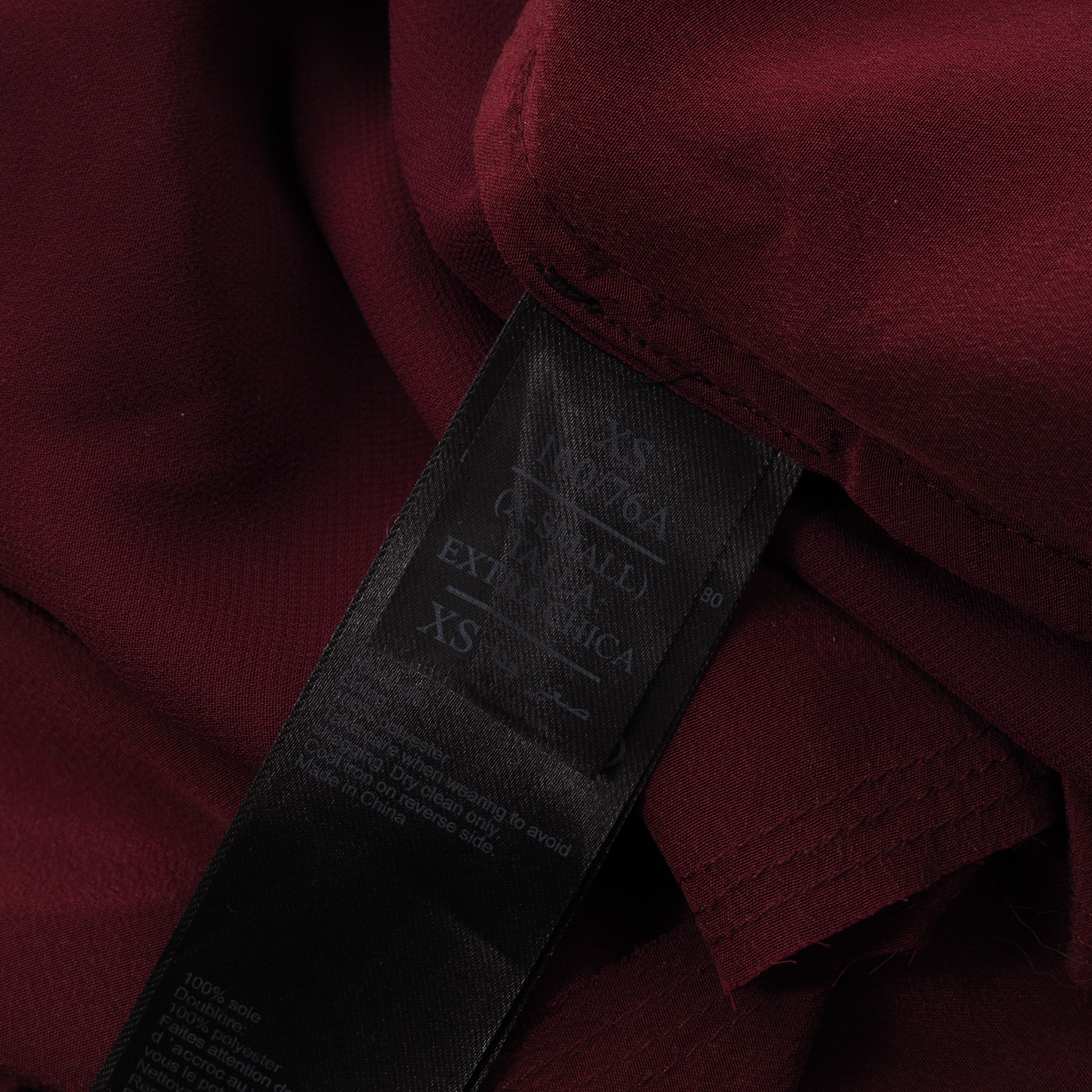 Allsaints AllSaints Jayda Burgundy Red Zip Silk Dress Size XS / US 0-2 / IT 36-38 - 7 Thumbnail