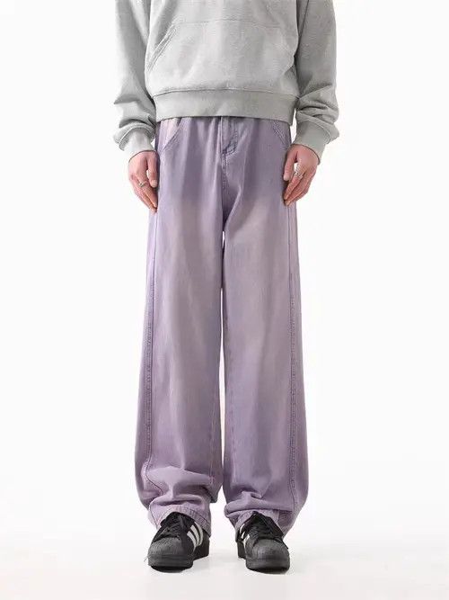 VIBE Washed and spliced micro light-colored casual jeans Size US 30 / EU 46 - 8 Thumbnail