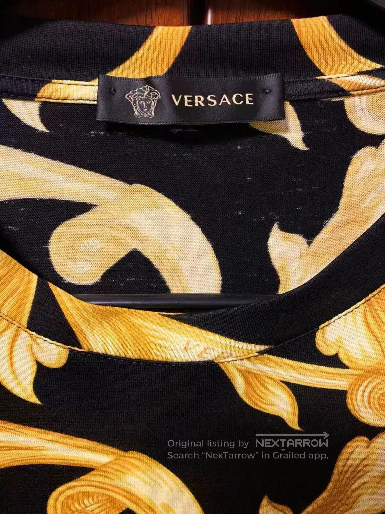 Versace Versace Men's Baroque Gold Vine T-Shirt. Size US M / EU 48-50 / 2 - 3 Thumbnail