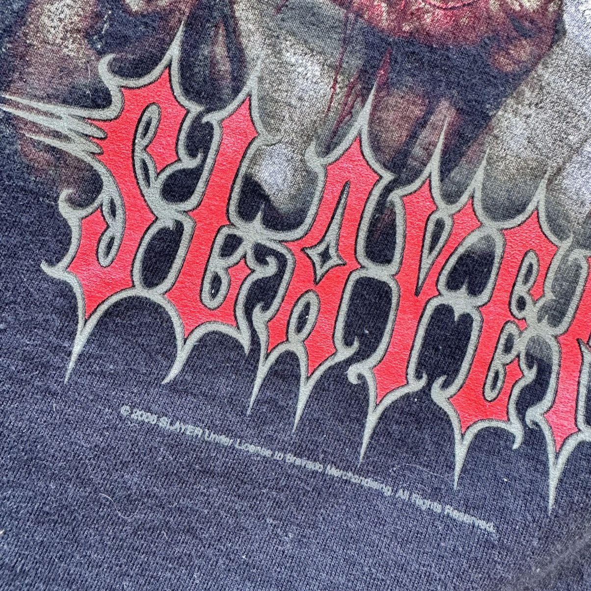 Band Tees × Hanes × Vintage Vintage Slayer Band Tee Shirt Large 2007 Tour Concert Promo Size US L / EU 52-54 / 3 - 3 Thumbnail