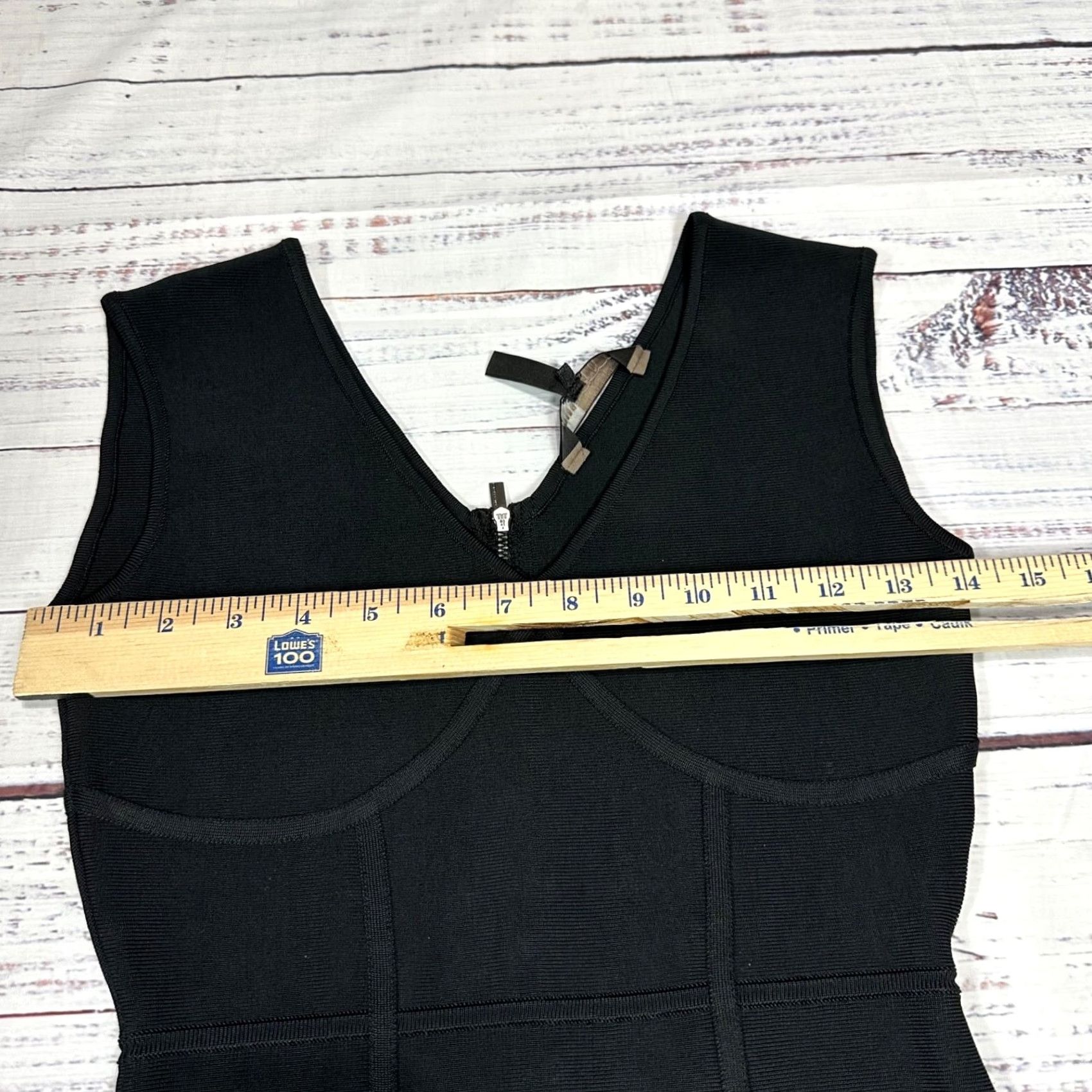 Bcbgmaxazria BCBGMAXAZRIA Womens Tank Dress Black Small Back Zip Knee Length Rayon Blend Shirt Dress Women XS S? Size S / US 4 / IT 40 - 4 Thumbnail