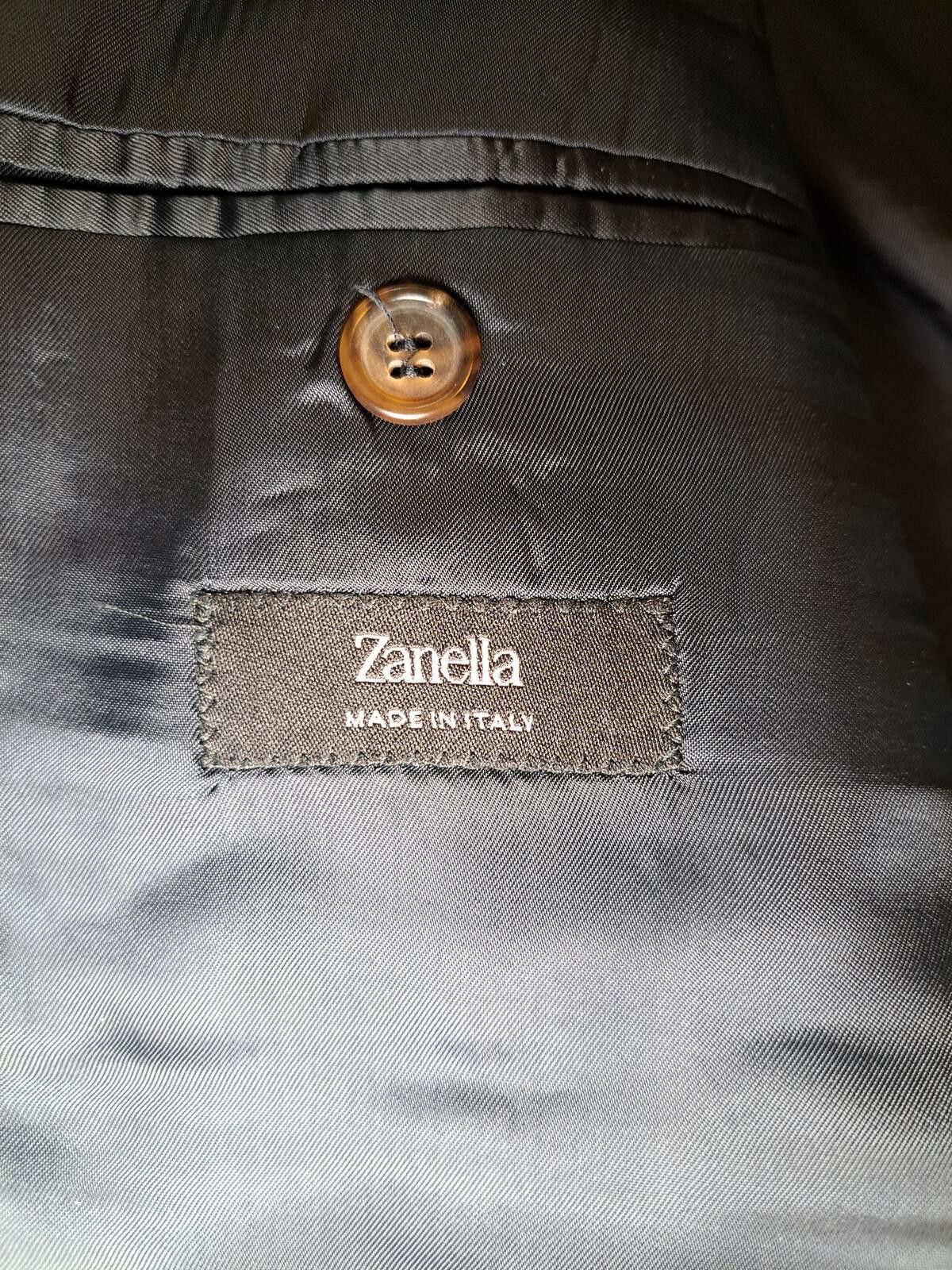 Zanella Zanella Loro Piana Sport Coat 44R Navy Linen Virgin Wool Size 44R - 2 Thumbnail