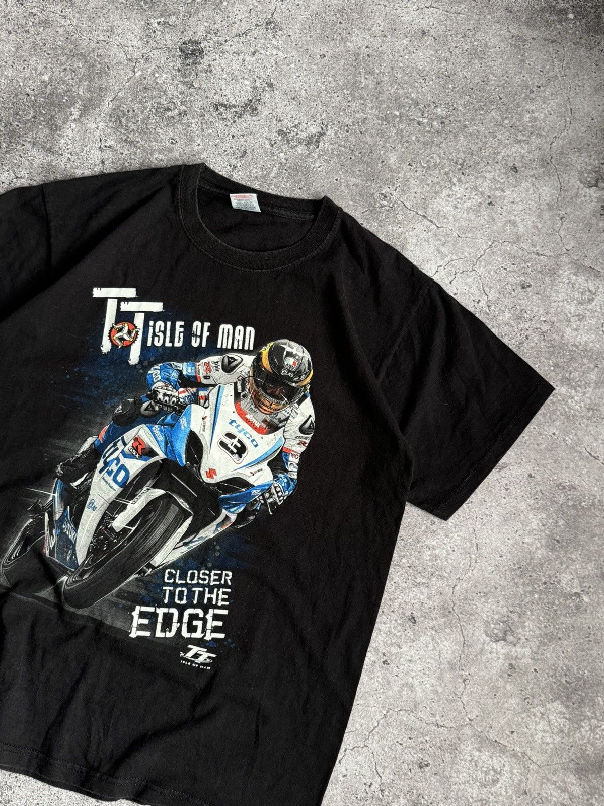 Vintage Vintage moto Racer TT closer to the edge black t-shirt Size US L / EU 52-54 / 3 - 3 Thumbnail