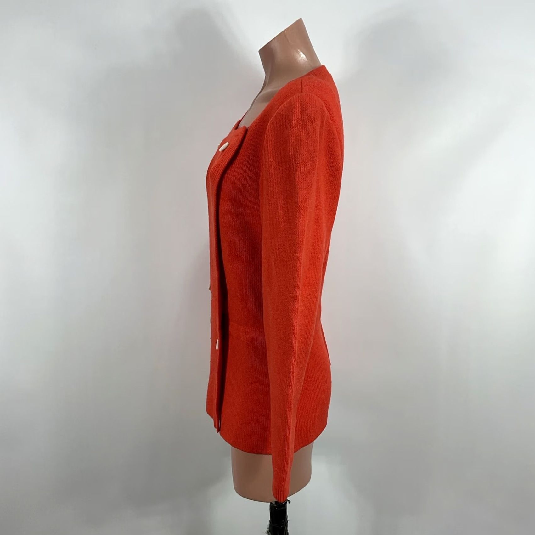 Hogan Dana Hogan Vintage Coral Orange Sweater Jacket Double Breasted L/XL Size XL / US 12-14 / IT 48-50 - 6 Thumbnail