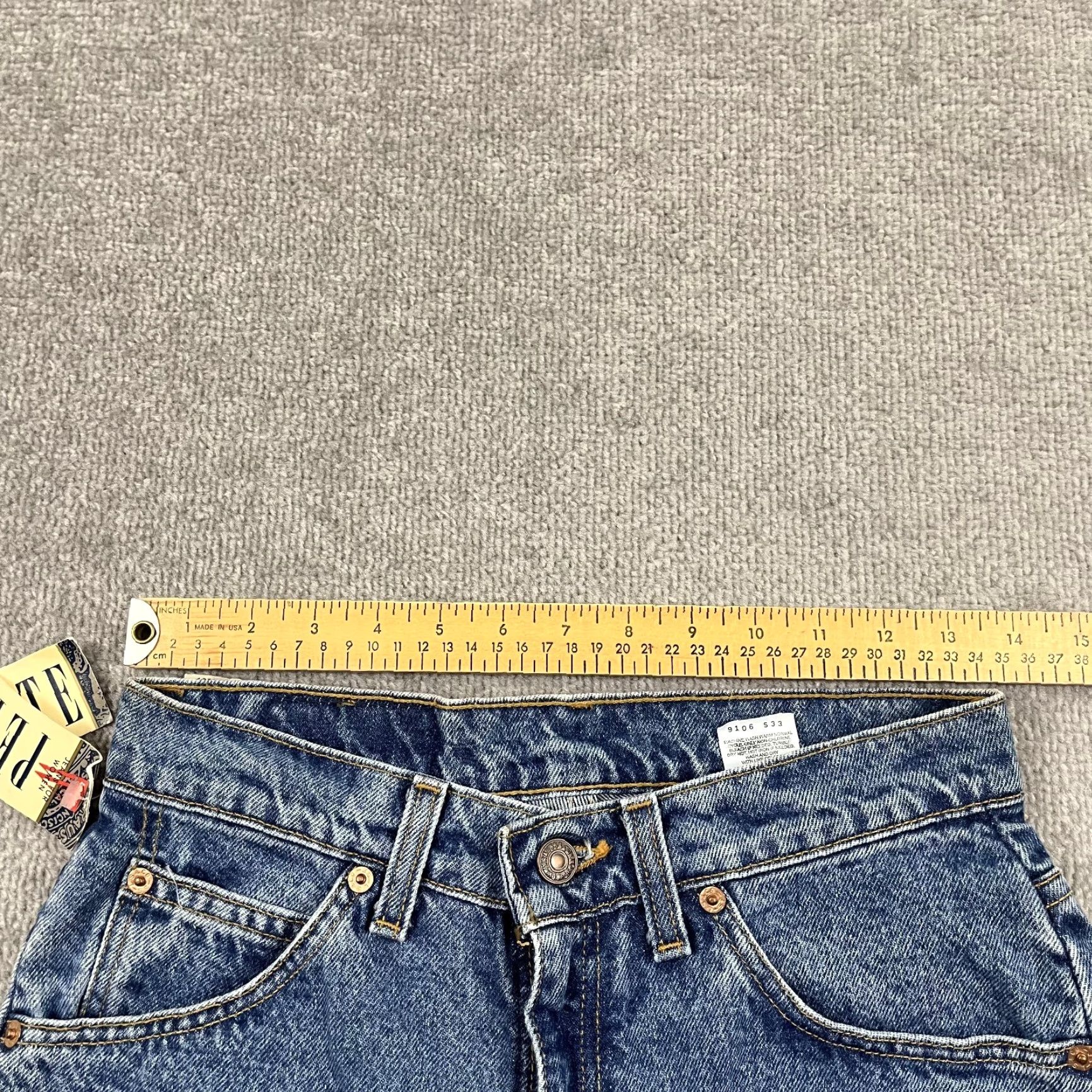 Levi's VTG Levi's 921 Jeans Womens Sz 8P Tapered Blue Denim Orange Tab NOS High Rise Jeans Women 90s Retro Modern Fit Size 30" / US 8 / IT 44 - 7 Thumbnail