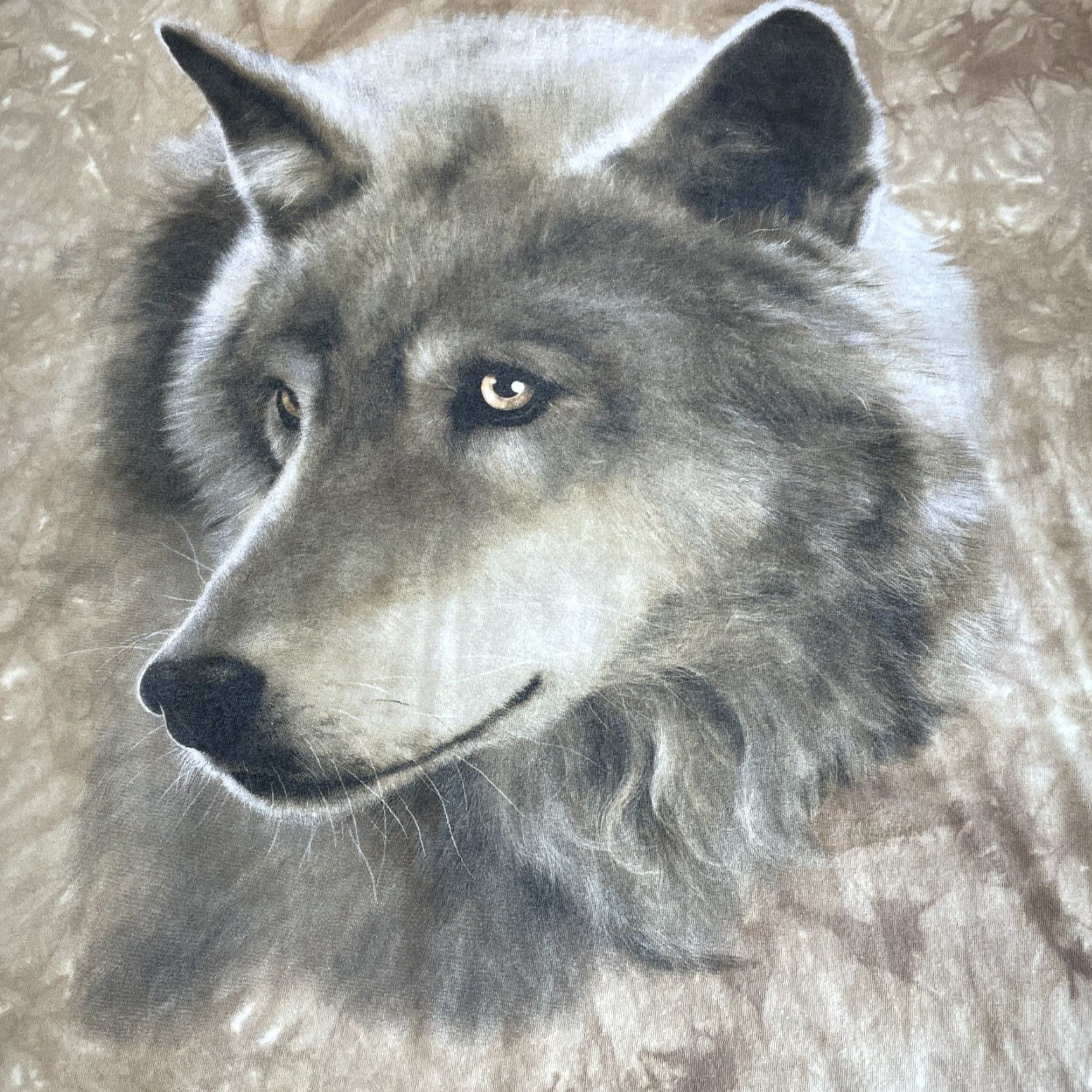 Gildan VINTAGE Gildan The Mountain T-Shirt Men 3XL Short Sleeve Beige Tie Dye Wolf 90s Animals Nature Size US XXL / EU 58 / 5 - 3 Thumbnail