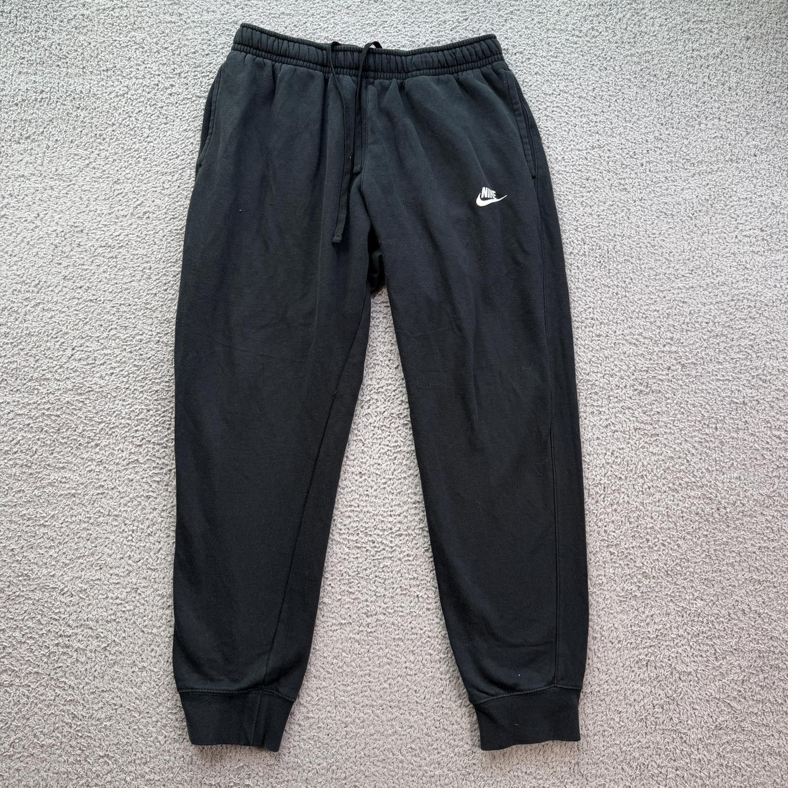 Nike Nike Mens L Jogger Sweatpants Black Fleece Embroidered Logo Size US 34 / EU 50 - 1 Thumbnail