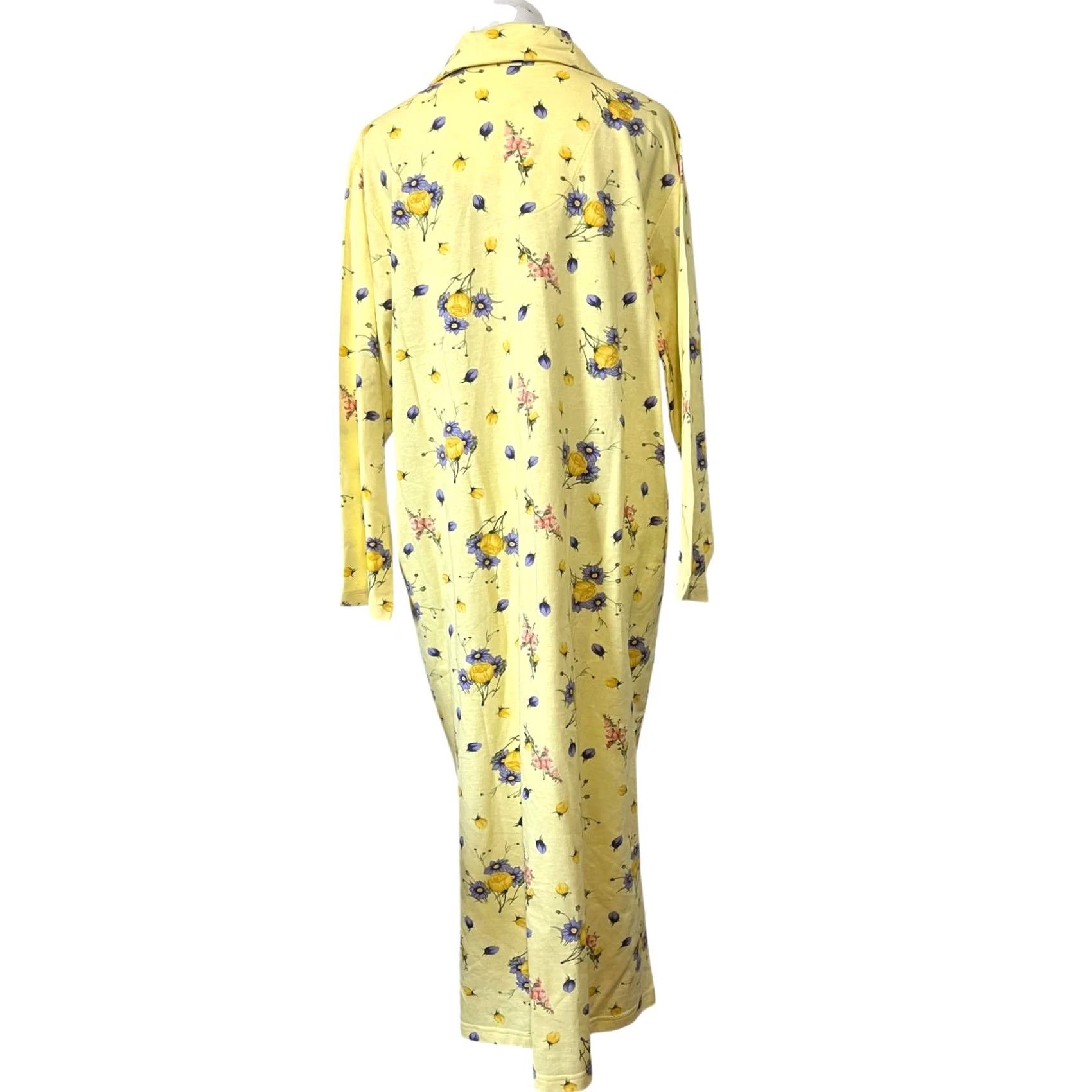 Vintage Claire Murray Wearable Art Women’s Shirt Dress Cotton Floral Sz 1X Long Sleeve Casual Kaftan Shirt Dress Women Size XL / US 12-14 / IT 48-50 - 7 Thumbnail