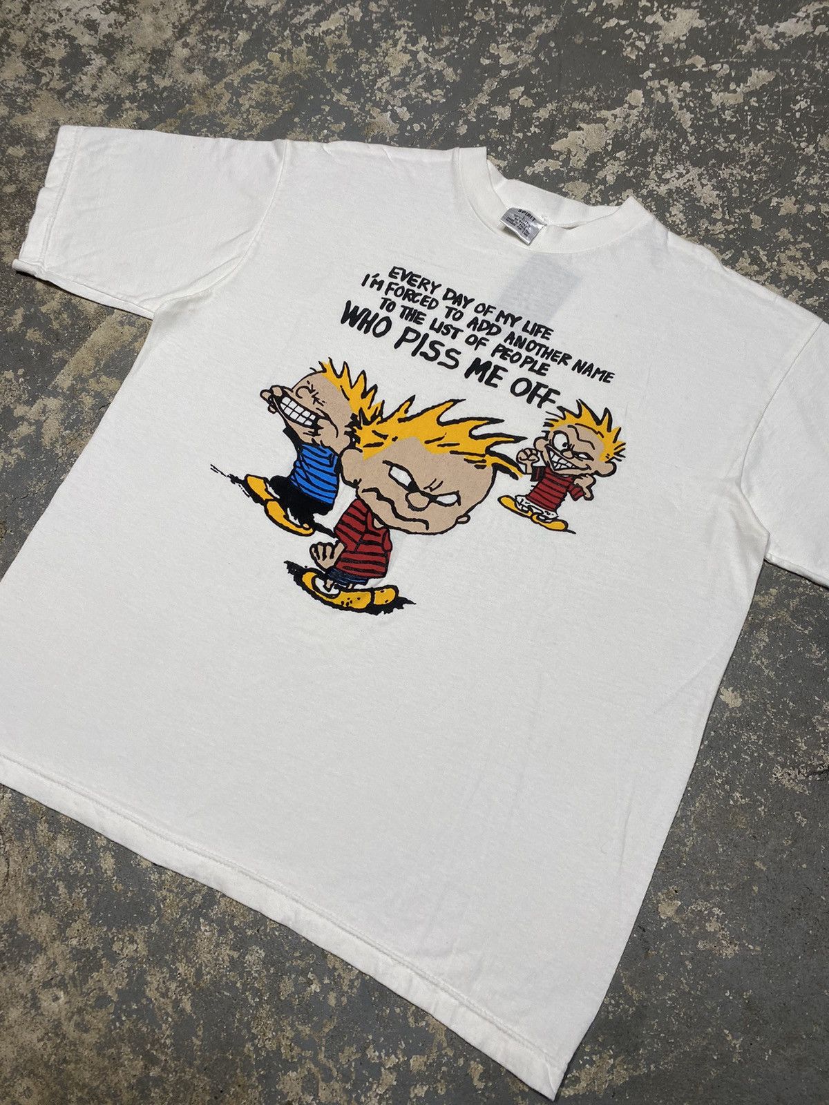 Japanese Brand × Vintage Vintage Calvin And Hobbes People Who Piss Me Off 90s Tshirt Size US L / EU 52-54 / 3 - 2 Thumbnail