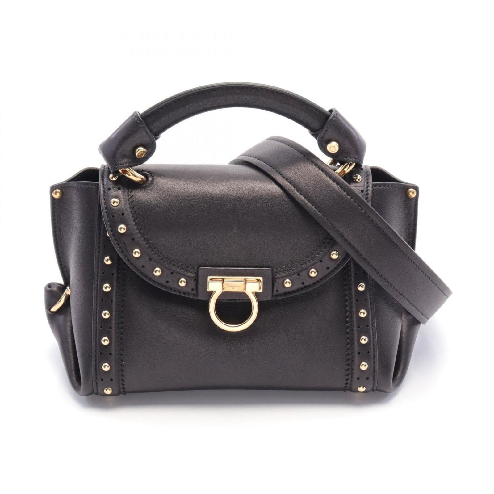 Salvatore Ferragamo tudio Bag tudded Top Handle