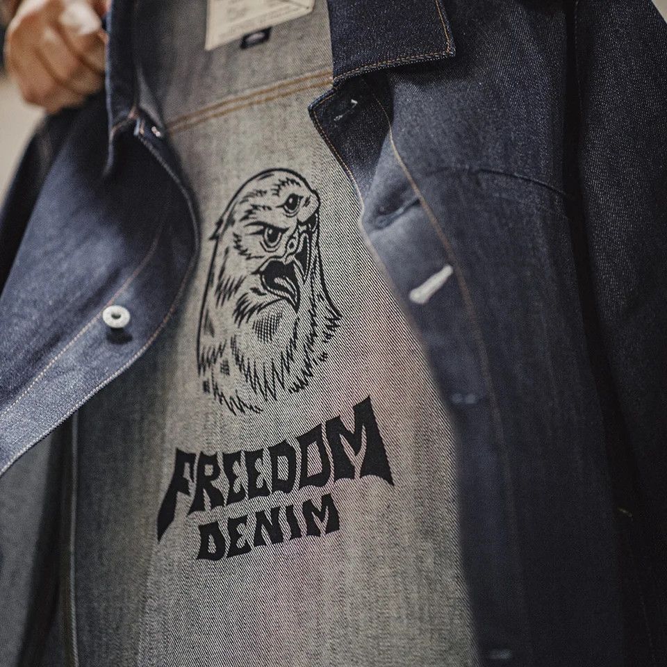 Japanese Brand Denim Jacket Heavyweight Blue Solid Color Size US M / EU 48-50 / 2 - 6 Thumbnail