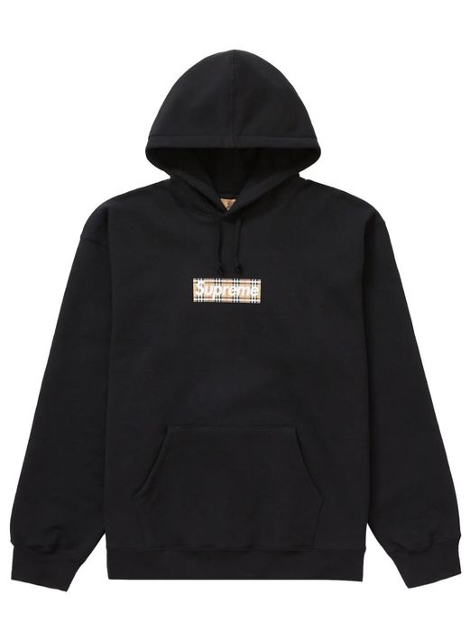 Supreme Supreme x Burberry Box Logo Hooded black | Grailed