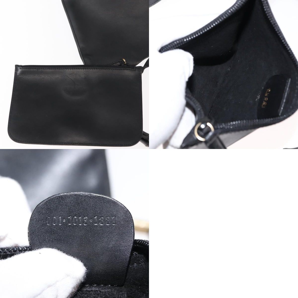 Gucci GUCCI Bamboo Shoulder Bag Leather Black Gold 001 1013 001 Size ONE SIZE - 12 Thumbnail