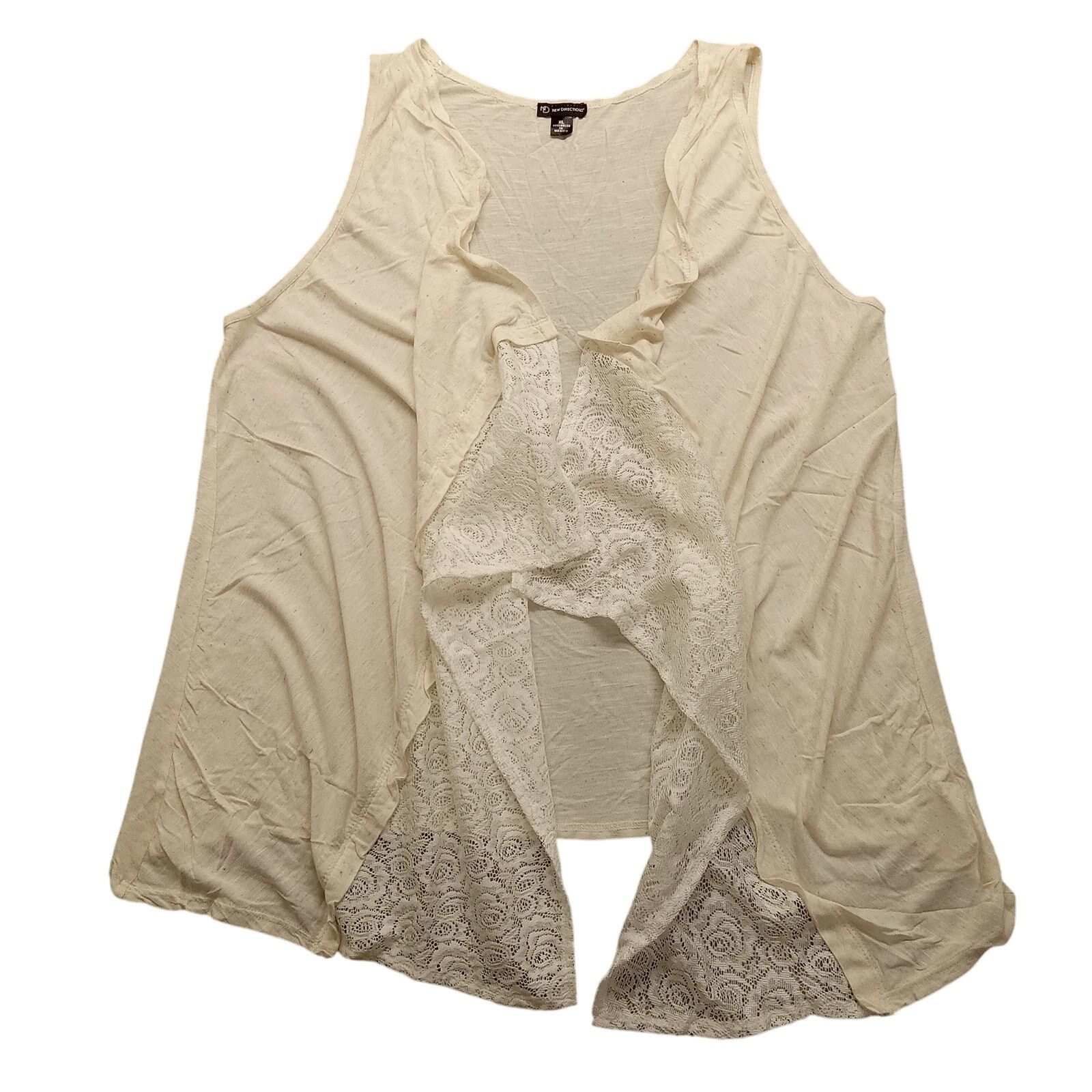 & Other Stories New Direction Vest Shrug XL Women's Beige Lace Rayon Size XL / US 12-14 / IT 48-50 - 1 Thumbnail