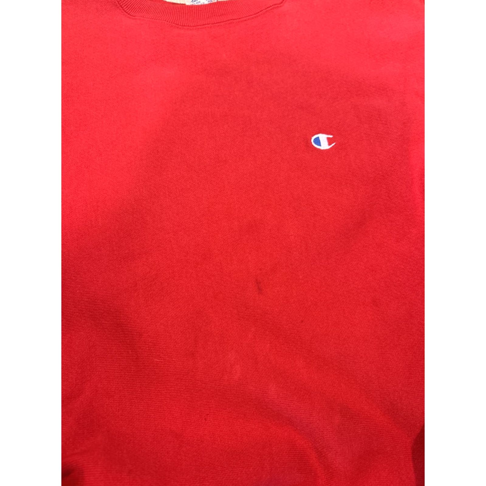 Champion VINTAGE Champion Sweatshirt Adult XL Red Logo Embroidered Reverse Weave USA 90s Mens Size US XL / EU 56 / 4 - 5 Thumbnail