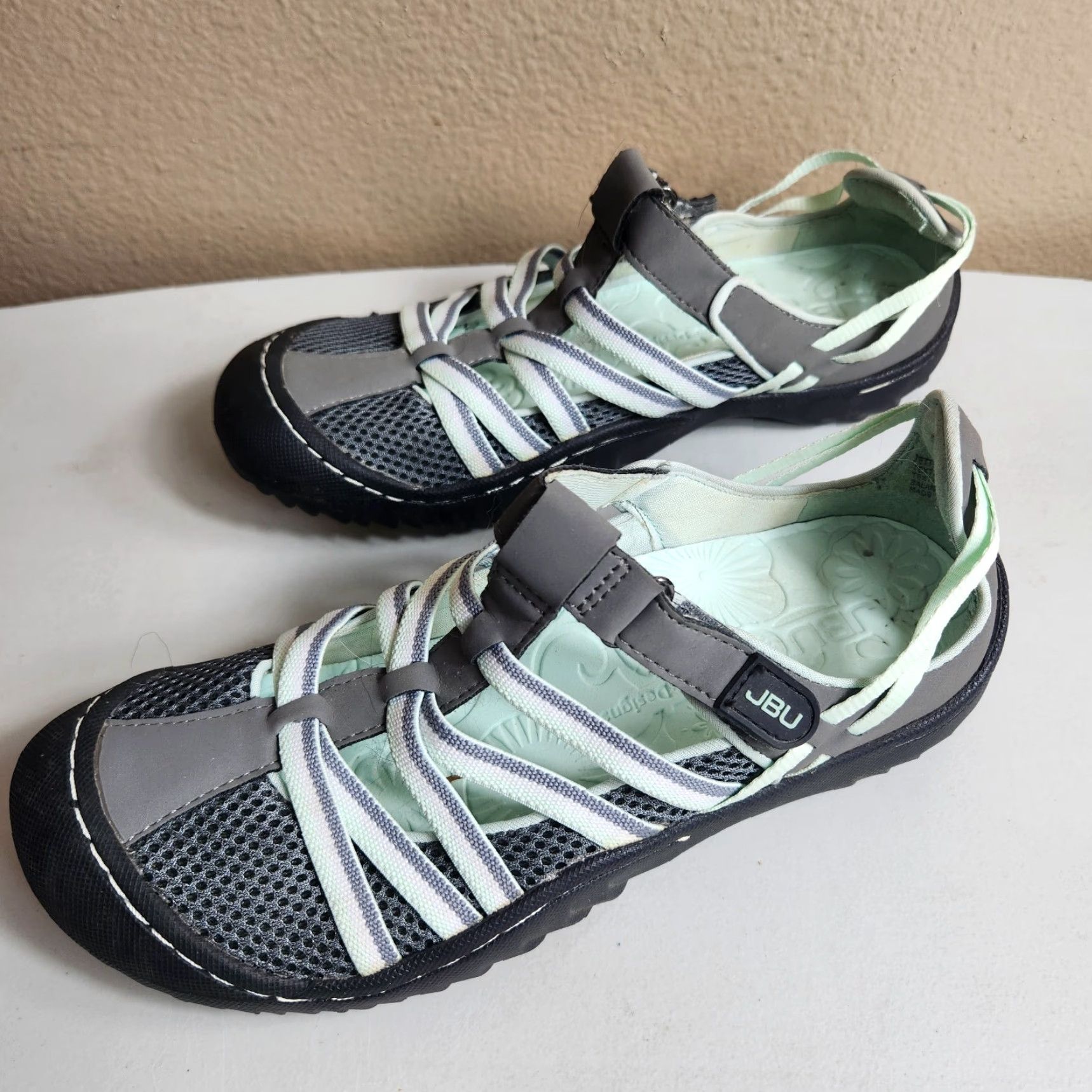 Vintage JBU by Jambu Jetty Sandal Womens Water/Hiking Gray/Mint Size 6.5 Size US 7 / IT 37 - 3 Thumbnail