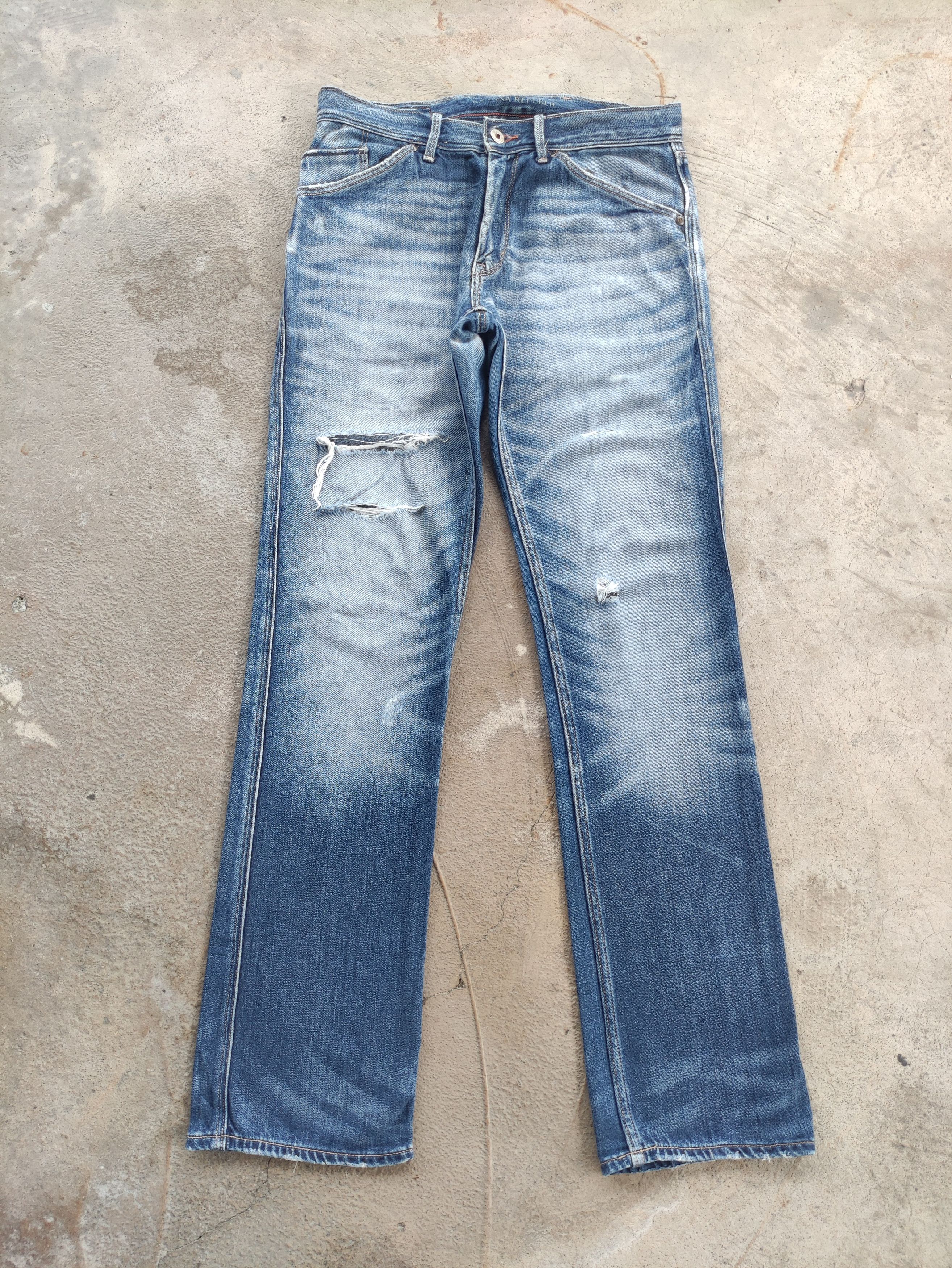 Banana Republic Vintage Banana Republic Denim Distressed Faded Denim Size US 30 / EU 46 - 1 Thumbnail