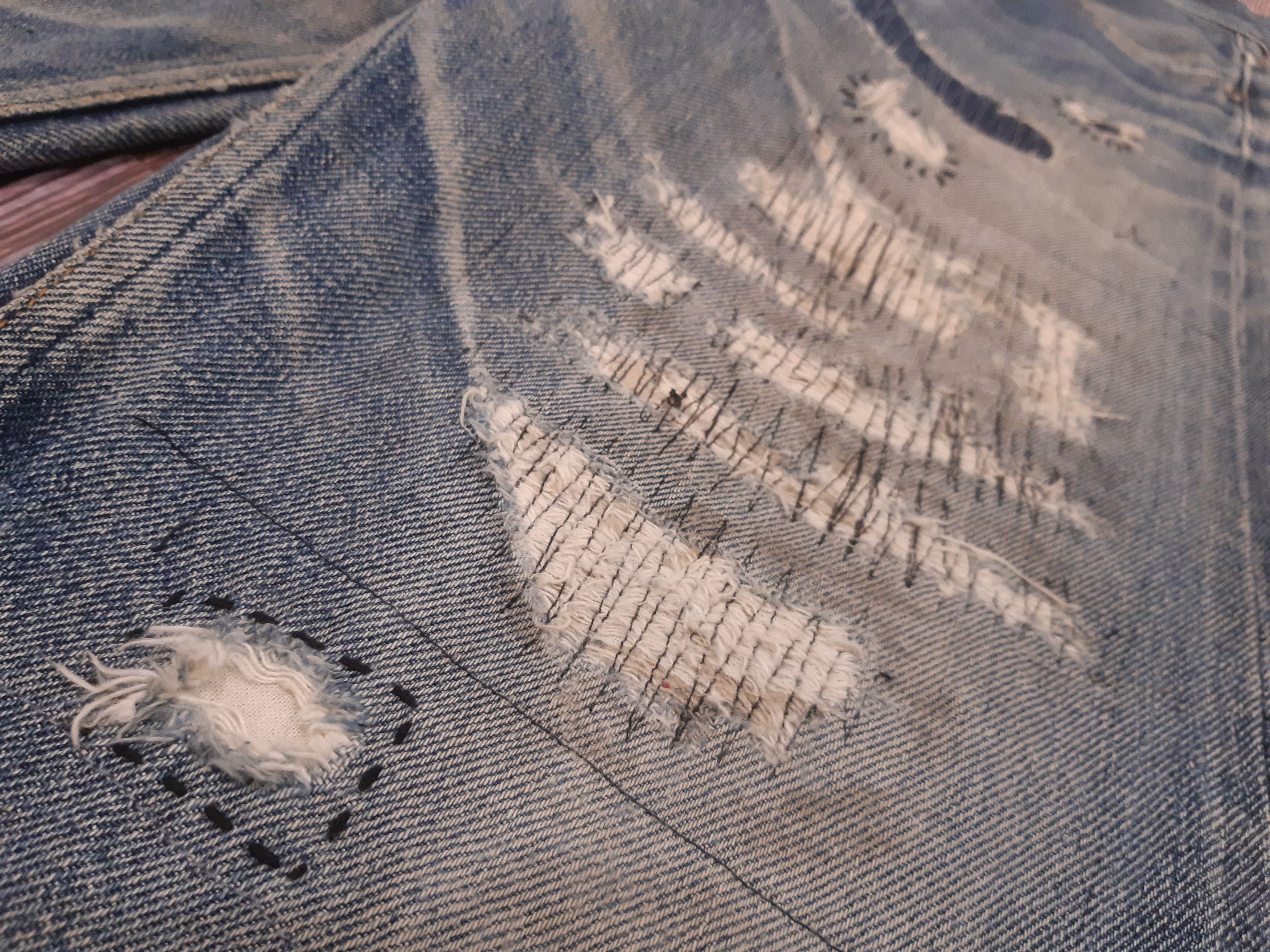 A.P.C. APC Jeans Patchworks Vintage Distressed Size US 31 - 6 Thumbnail