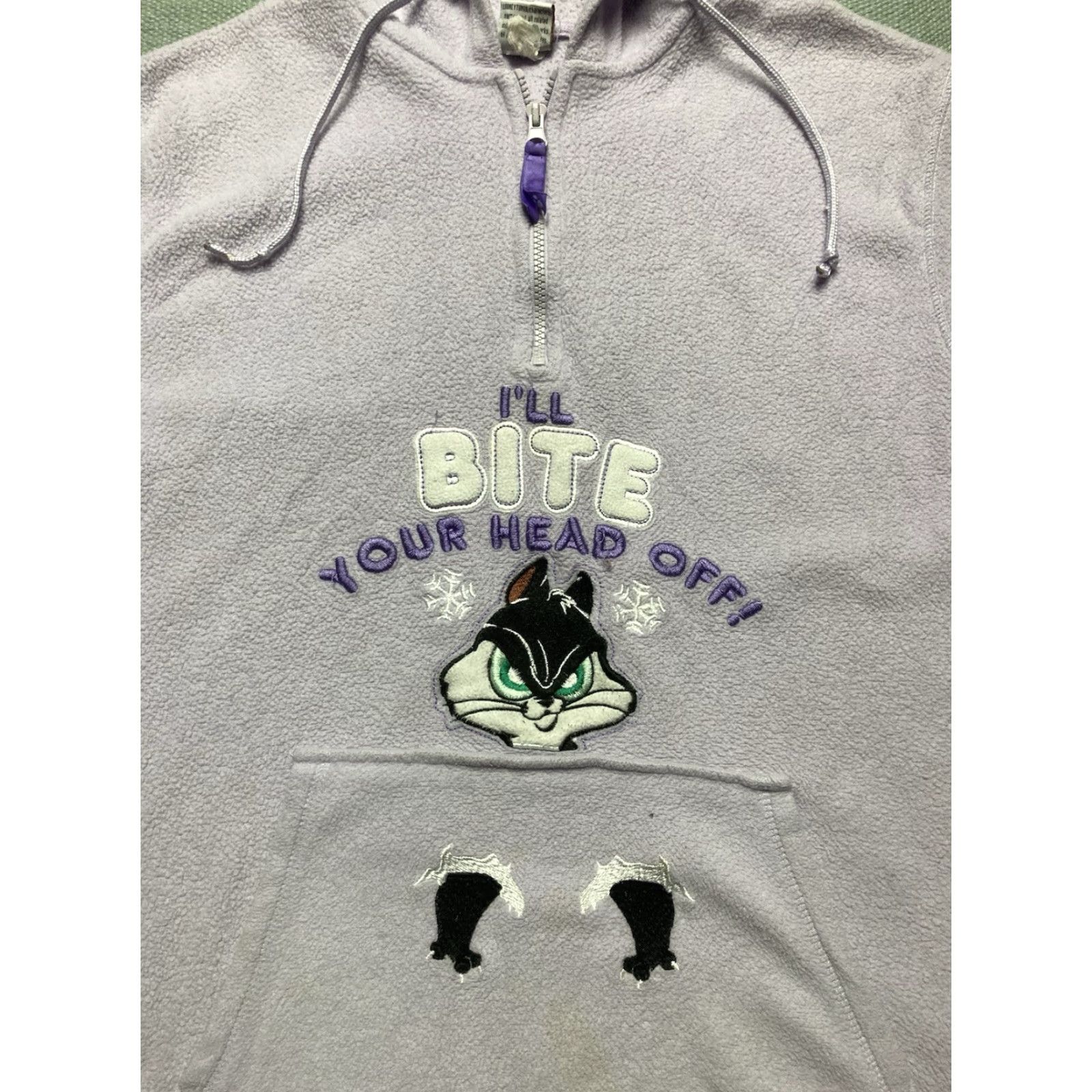 Vintage VINTAGE Looney Tunes Penelope Pussycat Fleece Hoodie Women XL Pink Pullover Size XL / US 12-14 / IT 48-50 - 2 Thumbnail